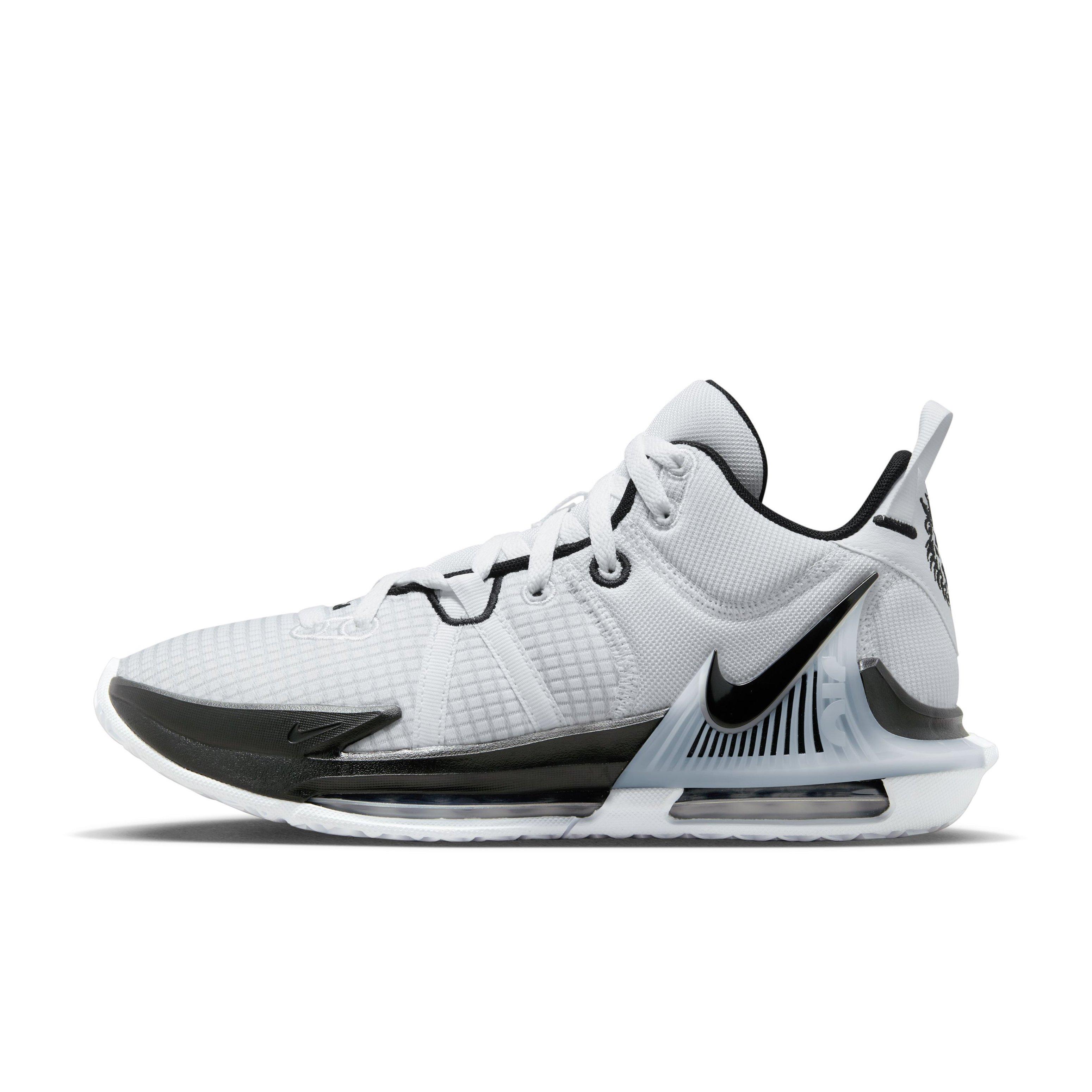 Nike LeBron Witness 7 Black/White/University Red Grade School Boys'  Basketball Shoe