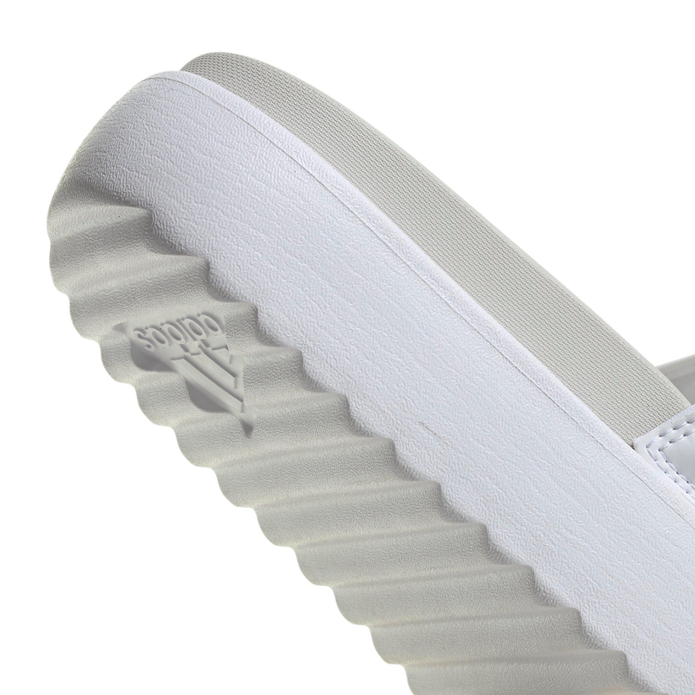 adidas Adilette Platform "Ftwr White/Zero Metallic/Grey One" Women's Slide - WHITE/ZERO/GREY Thumbnail View 7