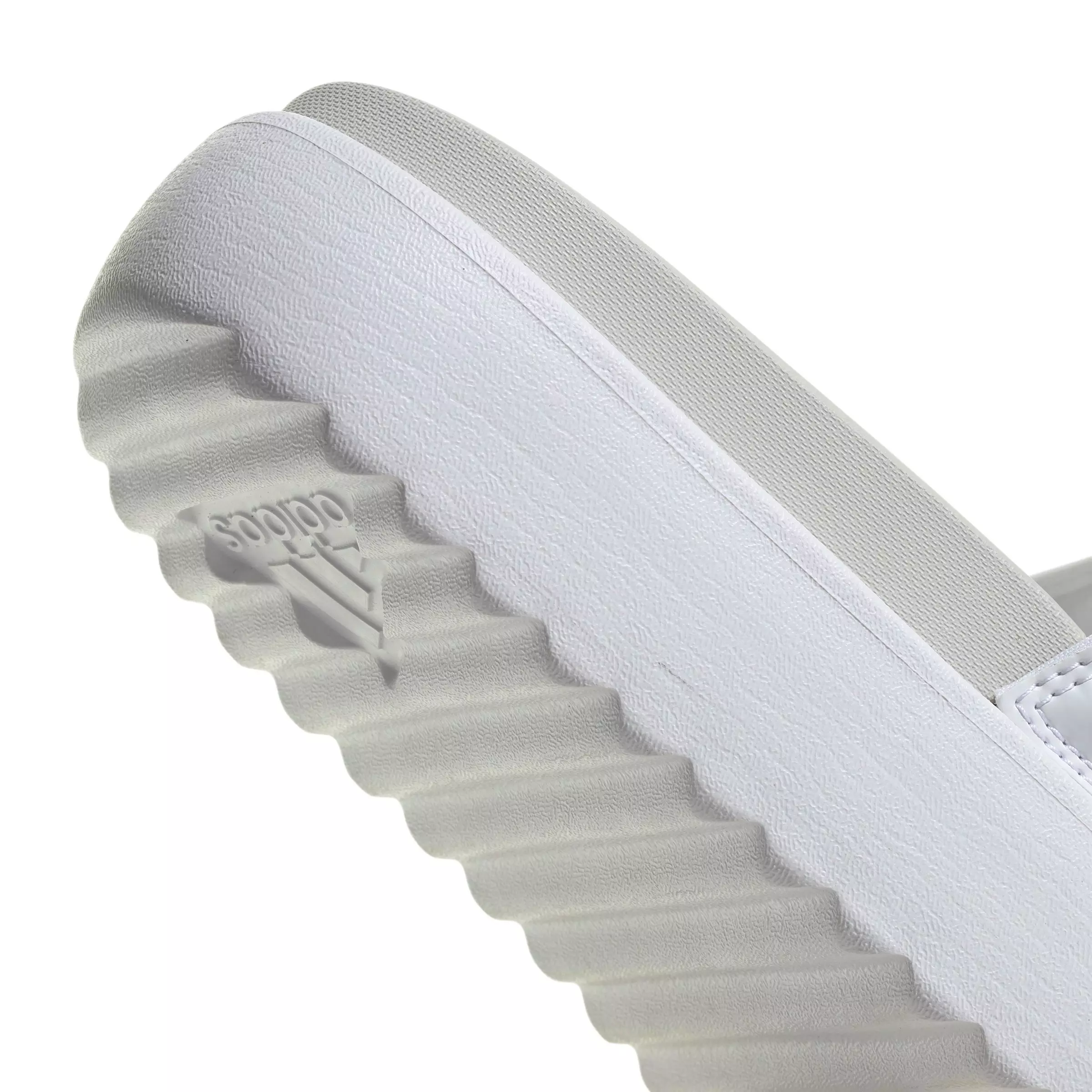 adidas Adilette Platform "Ftwr White/Zero Metallic/Grey One" Women's Slide - WHITE/ZERO/GREY