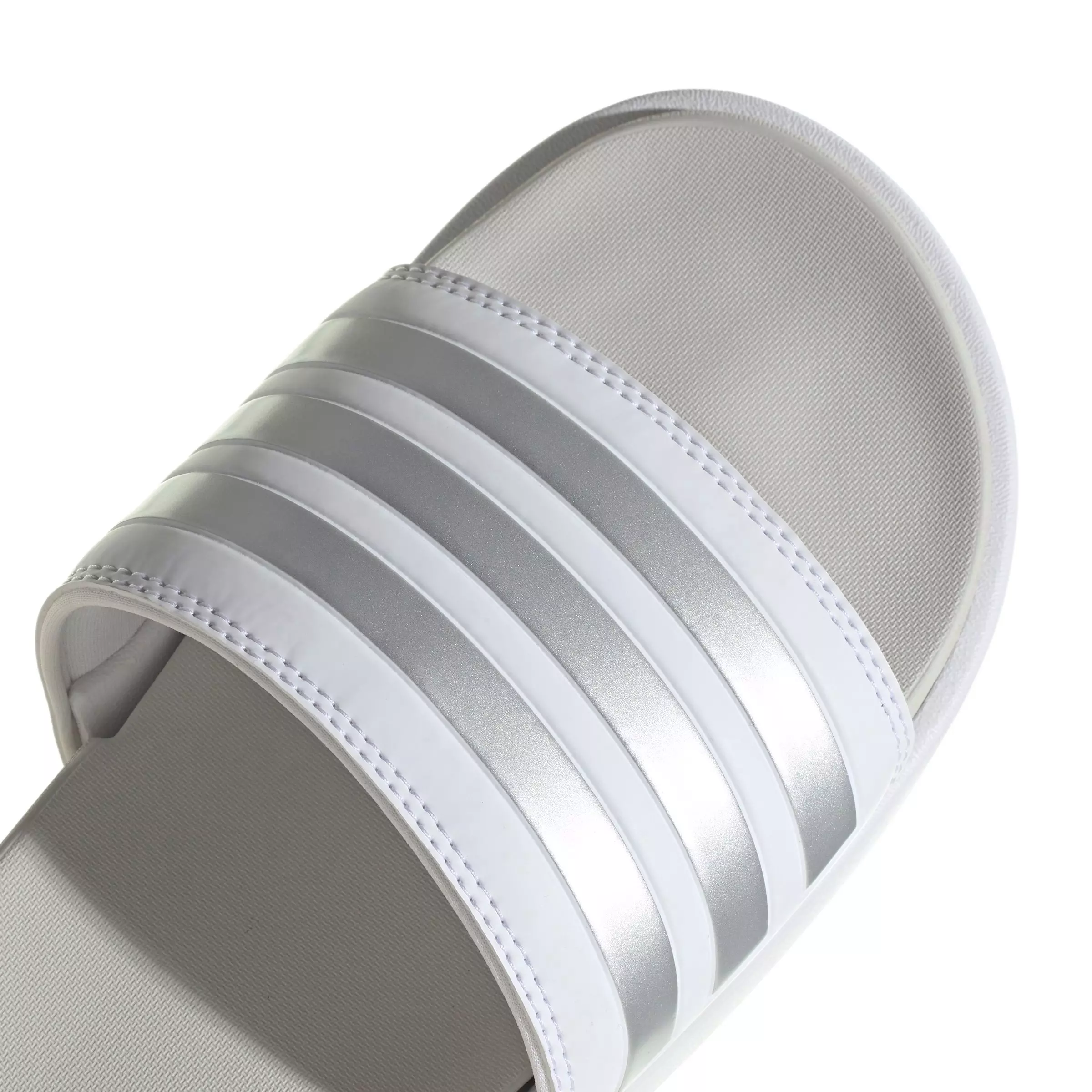adidas Adilette Platform "Ftwr White/Zero Metallic/Grey One" Women's Slide - WHITE/ZERO/GREY