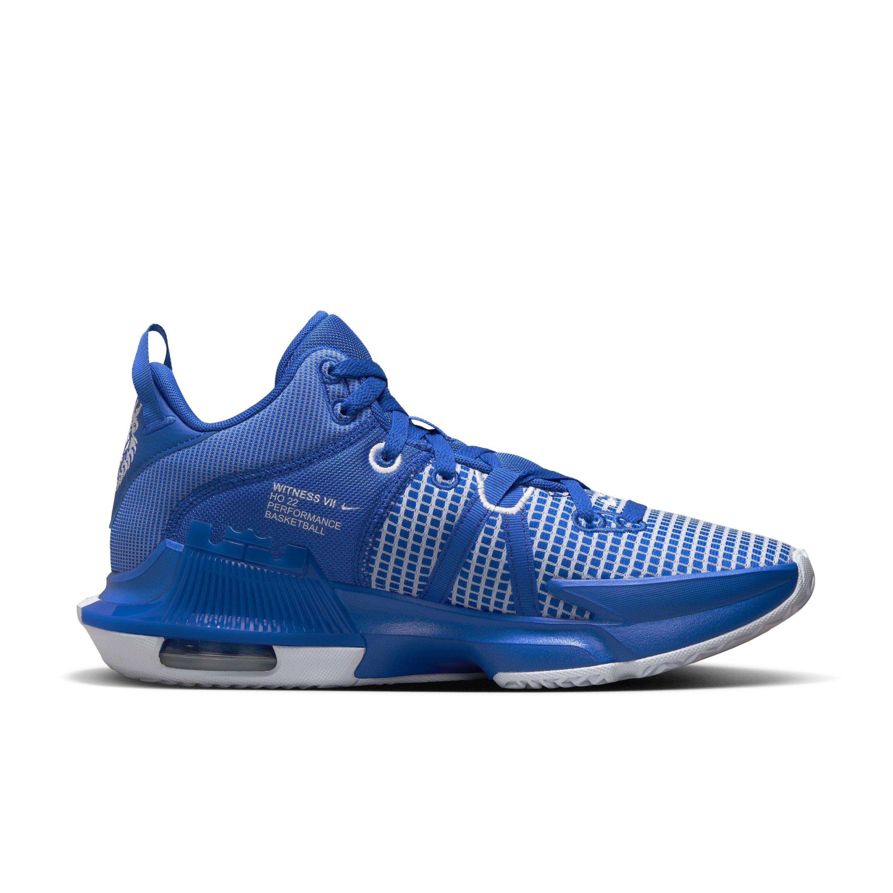 Nike LeBron Witness 7 Deep Royal Blue/White/Game Royal Grade School Boys'  Basketball Shoe - Hibbett