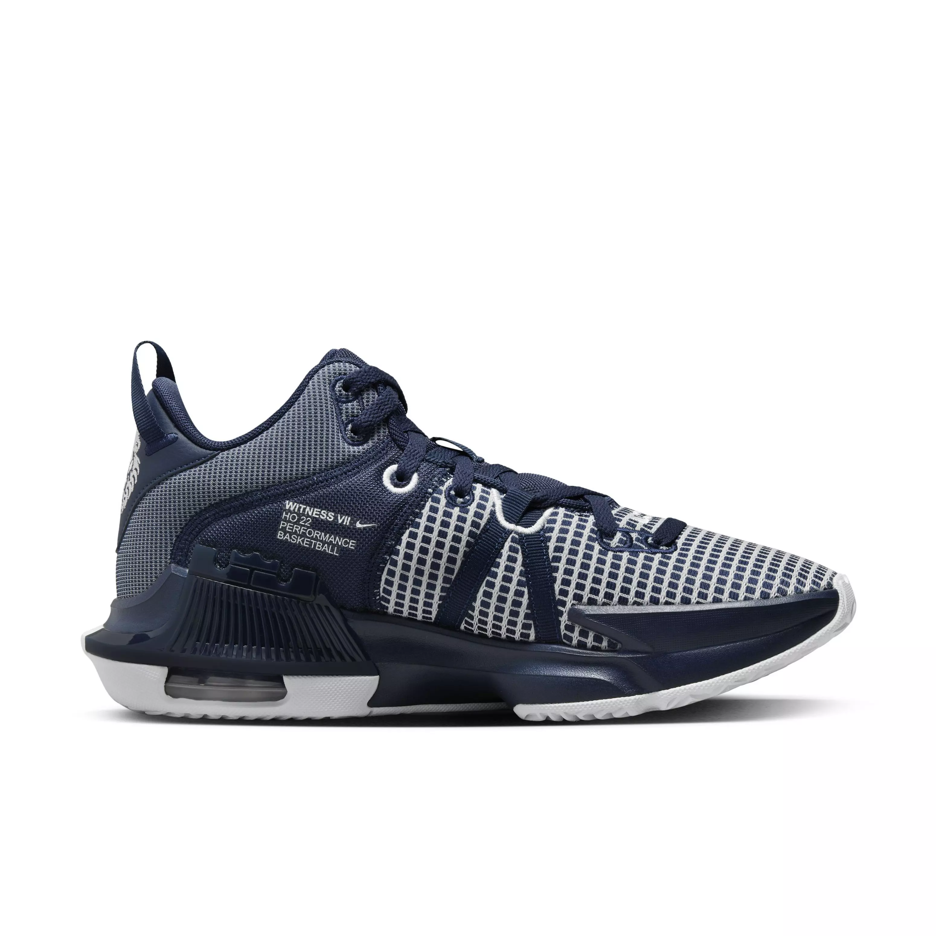 Nike LeBron Witness 7 (Team) "Midnight Navy/White/Midnight Navy" Men's Basketball Shoe - NAVY/WHITE/NAVY