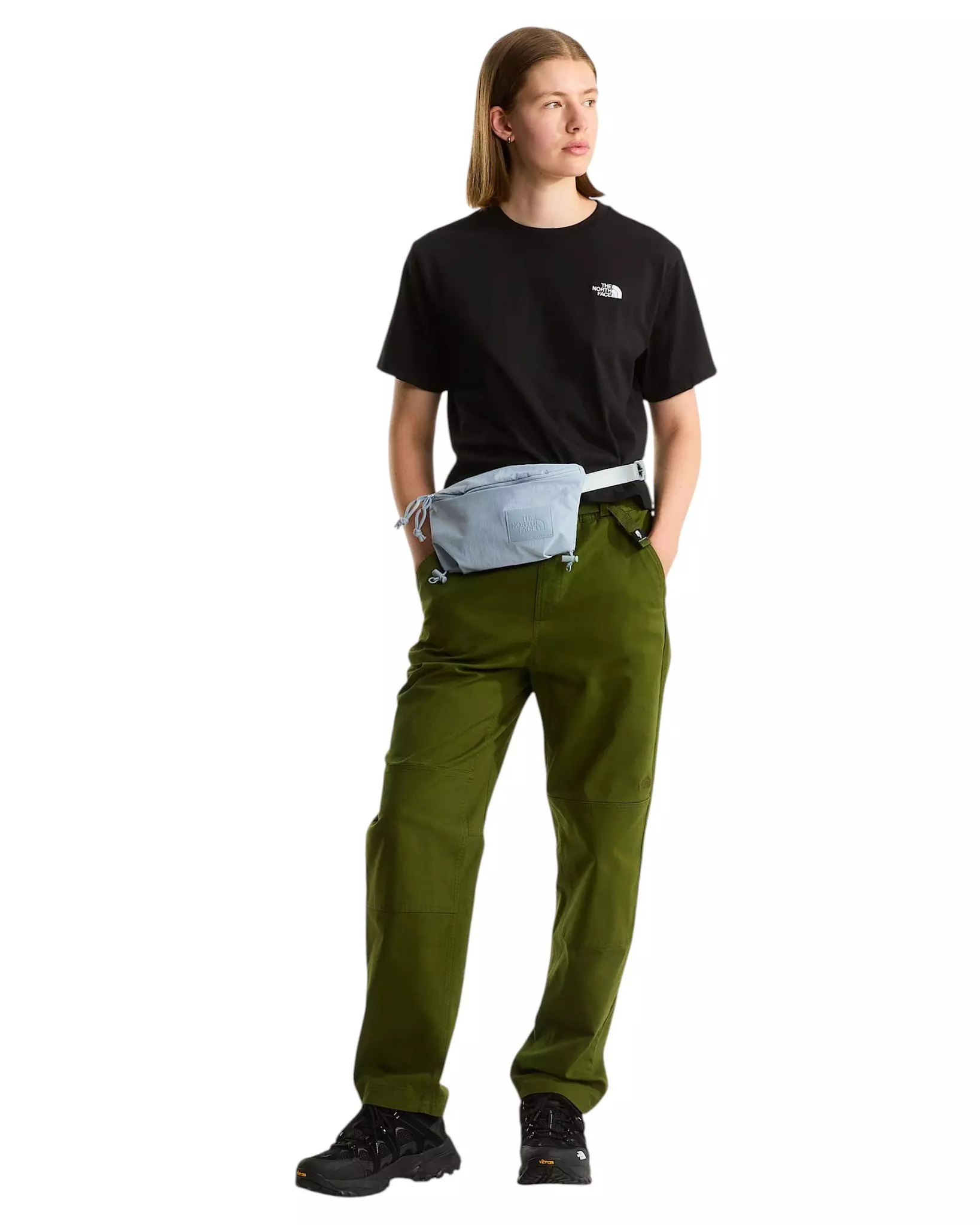 The North Face Women's Evolution Simple Dome Cropped Relaxed T-Shirt - Black - BLACK