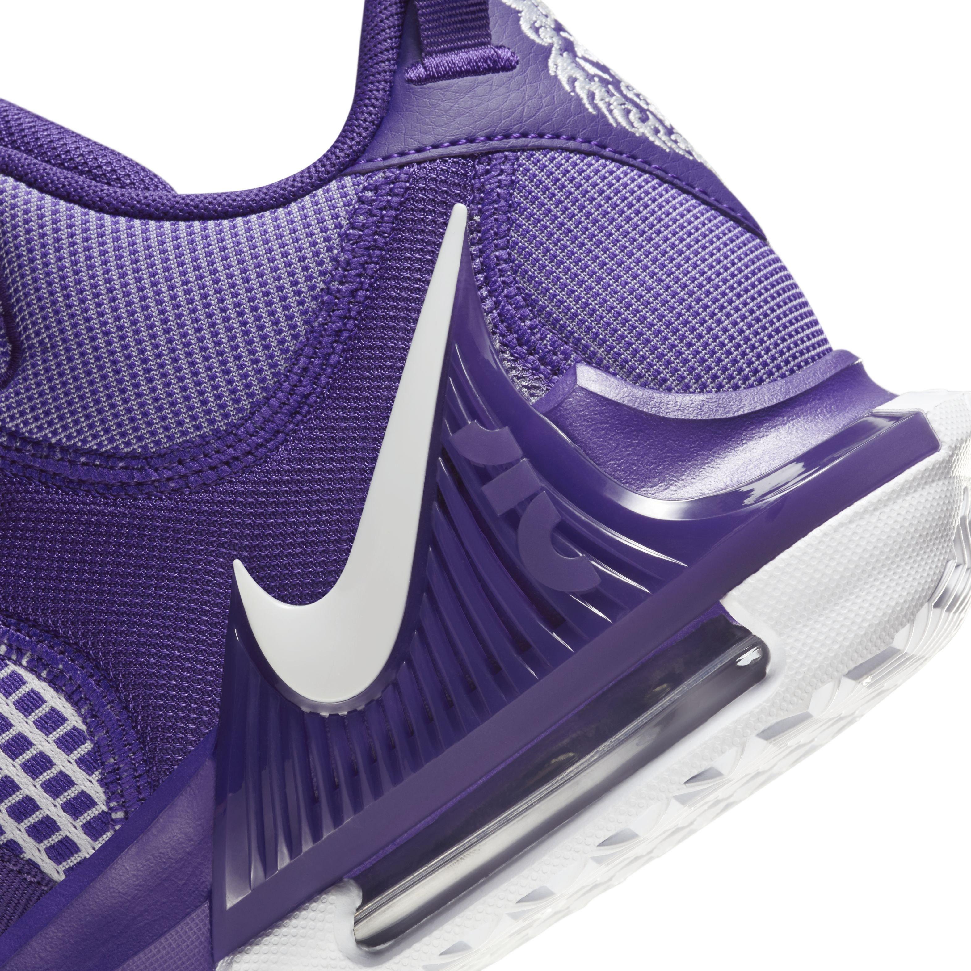 Purple and store white lebrons