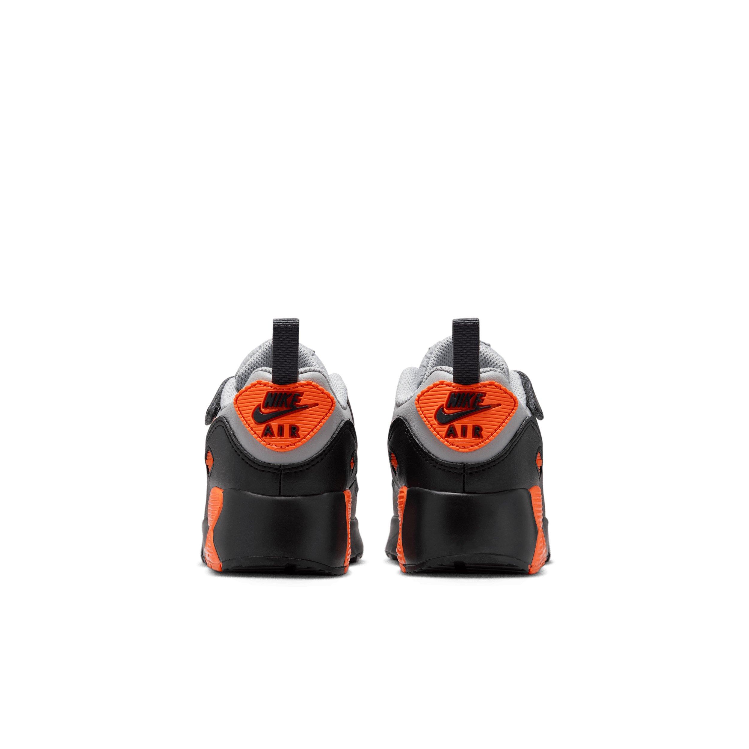 Nike Air Max 90 EasyOn Preschool Boys' "Light Smoke Grey/Hyper Crimson/Black/Limelight" Shoe
