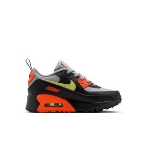 Nike Air Max 90 EasyOn "Light Smoke Grey/Hyper Crimson/Black/Limelight" Preschool Boys' Shoe