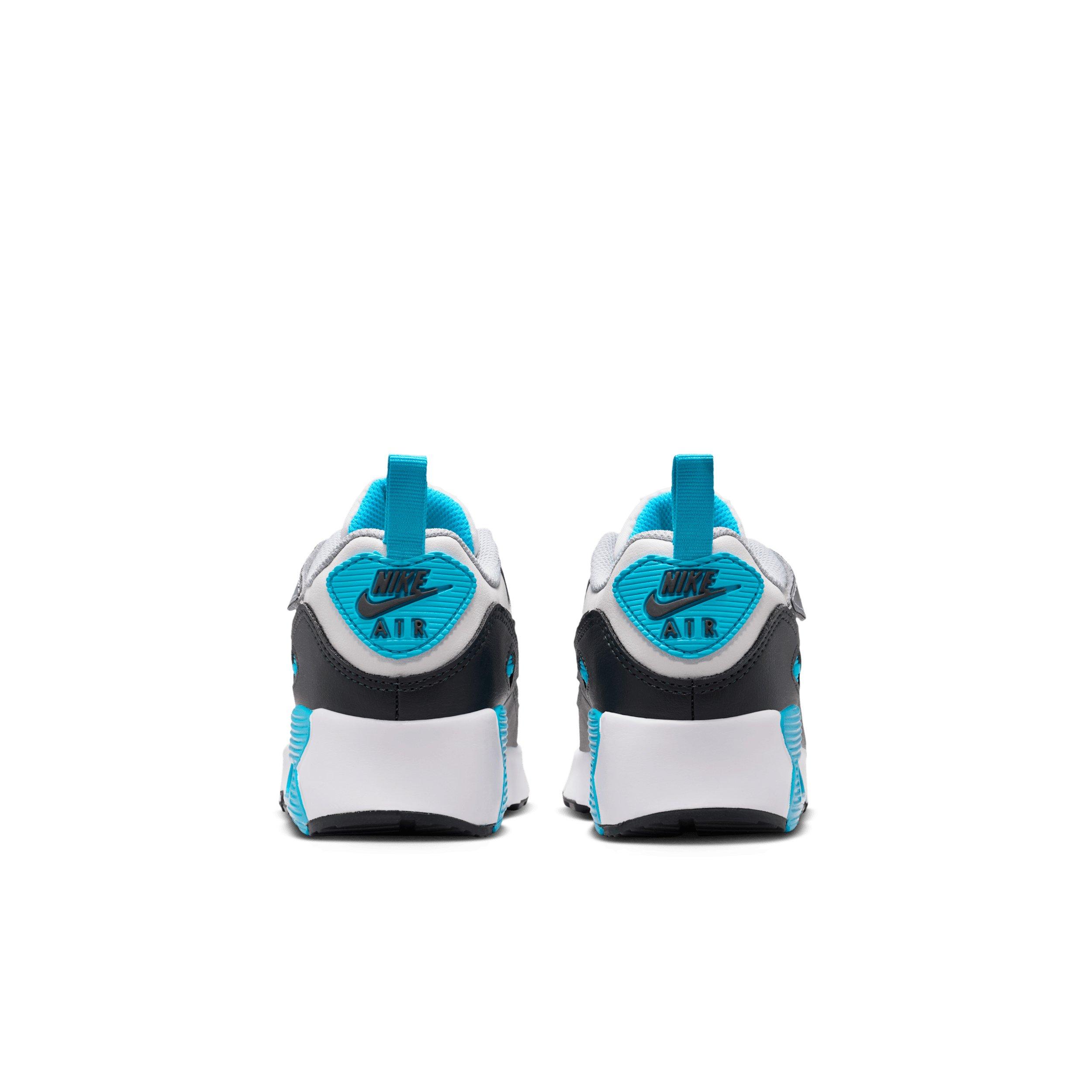 Nike Air Max 90 EasyOn Preschool Boys' "Platinum Tint/Blue Lightning/Wolf Grey/Iron Grey" Shoe