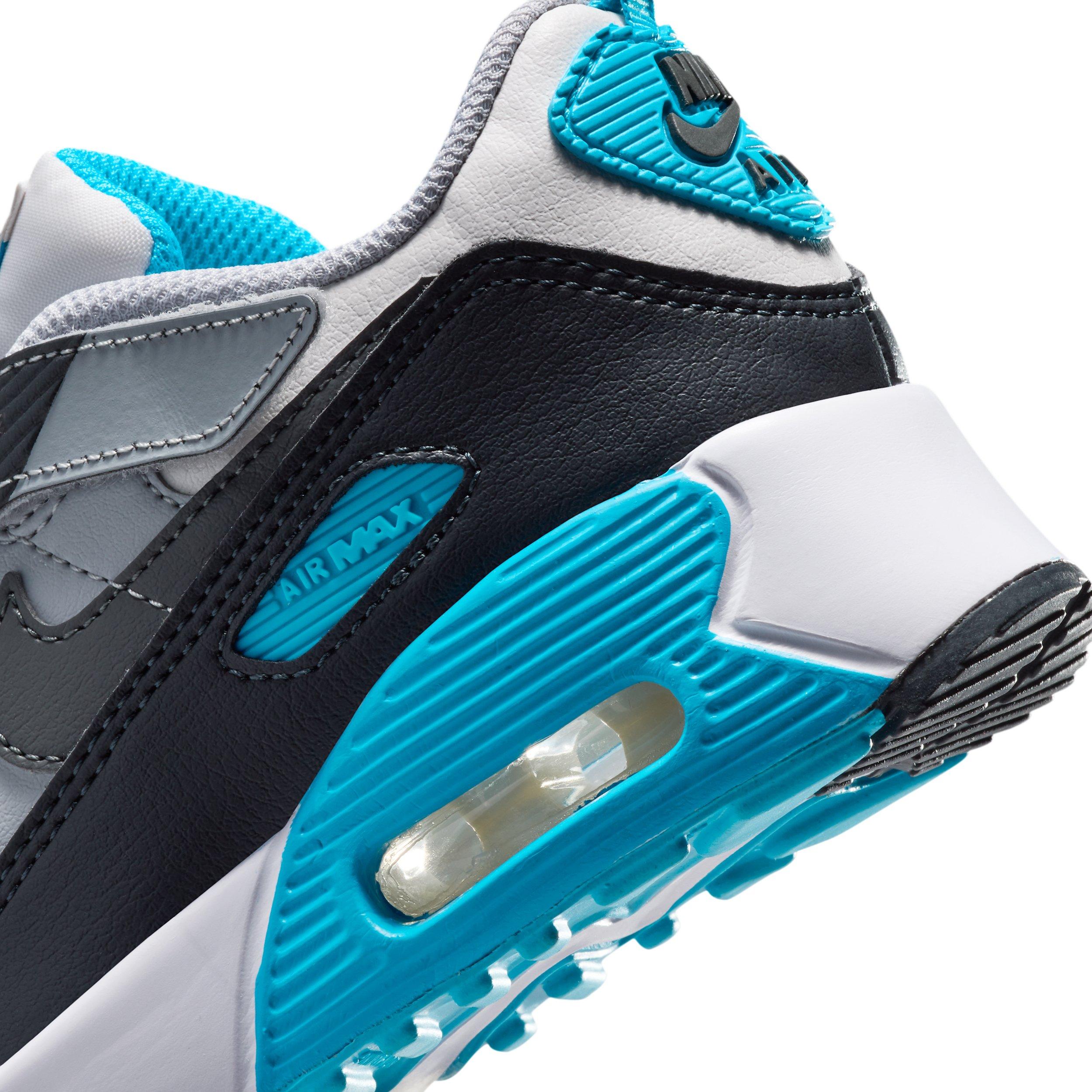 Nike Air Max 90 EasyOn Preschool Boys' "Platinum Tint/Blue Lightning/Wolf Grey/Iron Grey" Shoe