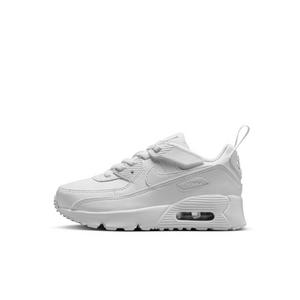 Nike Air Max 90 EasyOn "White/Metallic Silver/White" Preschool Boys' Shoe