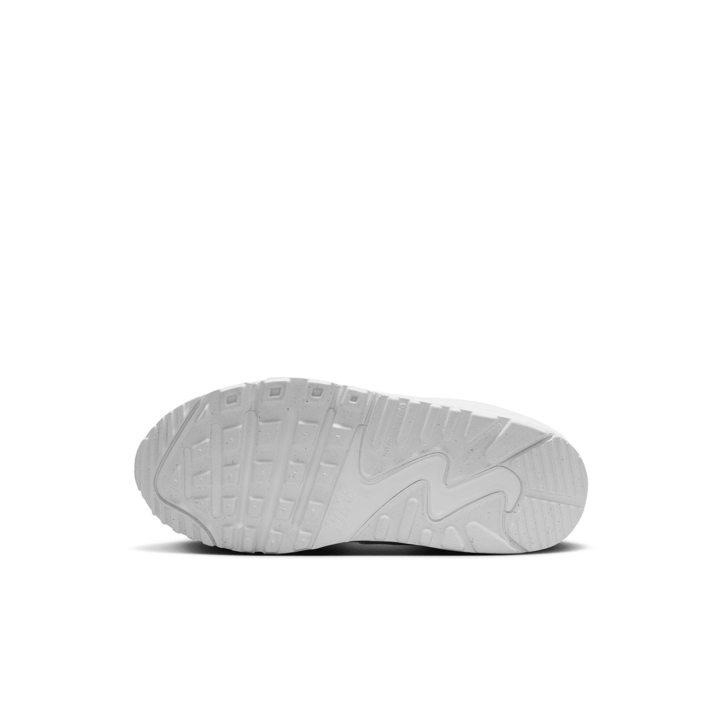 Nike Air Max 90 EasyOn Preschool Boys' "White/Metallic Silver/White" Shoe