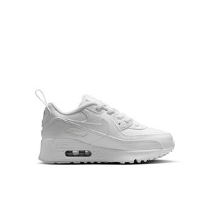 Nike Air Max 90 EasyOn "White/Metallic Silver/White" Preschool Boys' Shoe