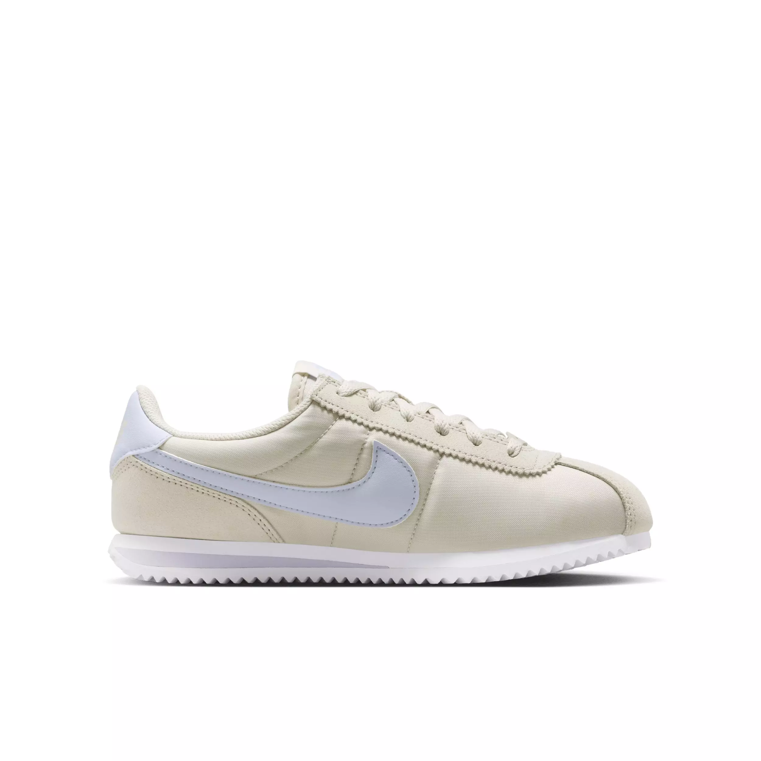 Nike Cortez Textile "Light Bone/White/White/Ghost" Grade School Boys' Shoe - LT BONE/WHITE/WHITE/GHOST