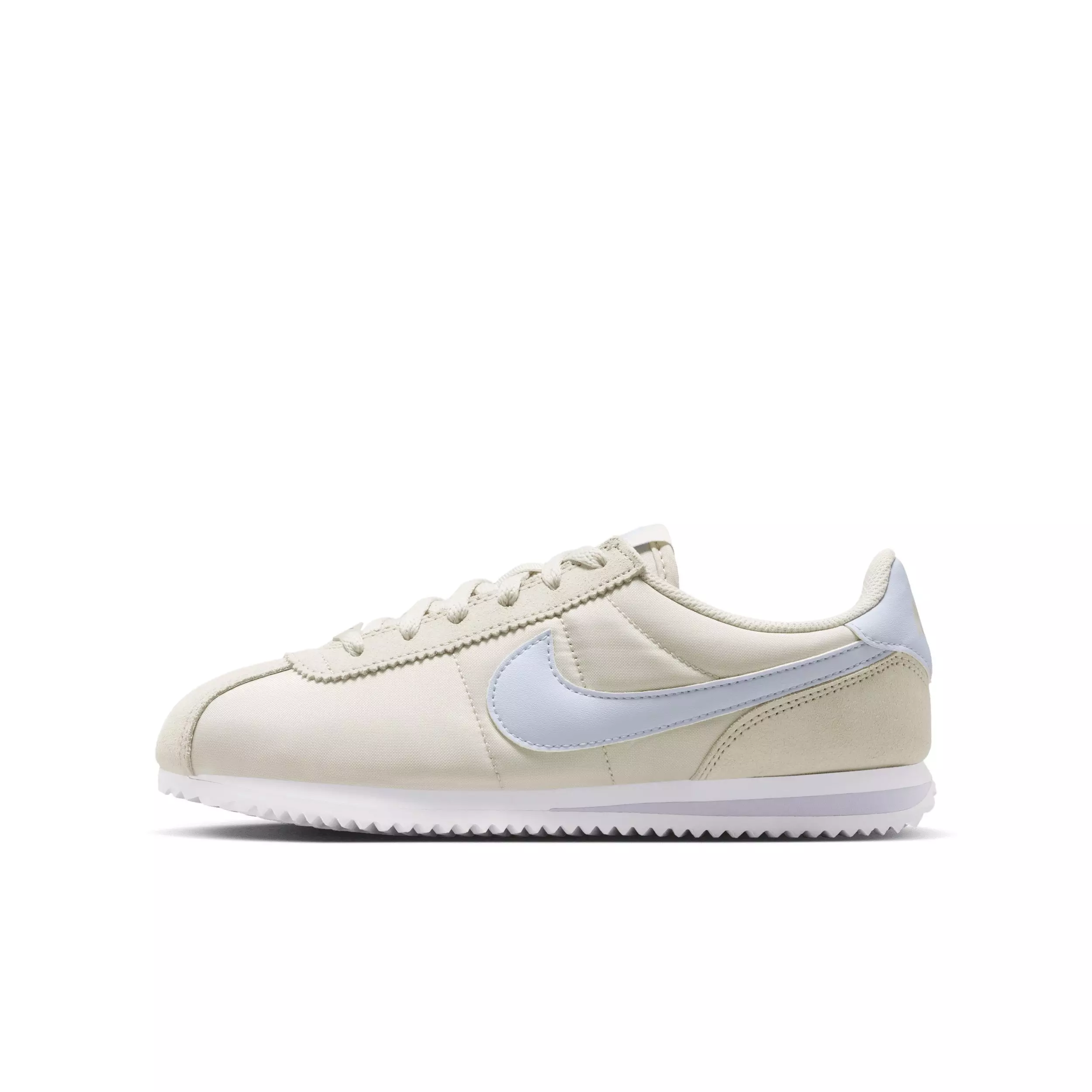 Nike Cortez Textile "Light Bone/White/White/Ghost" Grade School Boys' Shoe - LT BONE/WHITE/WHITE/GHOST