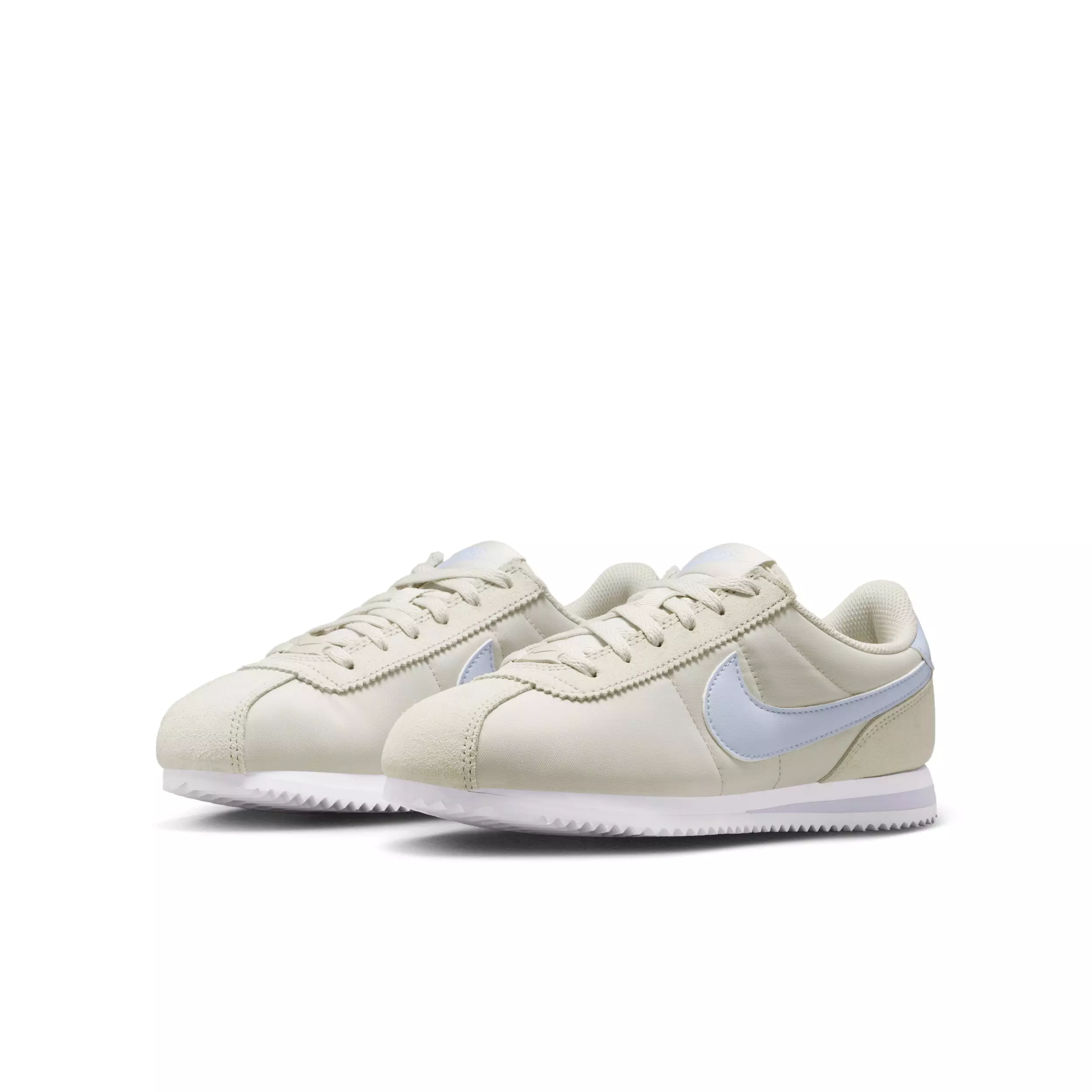 Nike Cortez Textile "Light Bone/White/White/Ghost" Grade School Boys' Shoe - LT BONE/WHITE/WHITE/GHOST