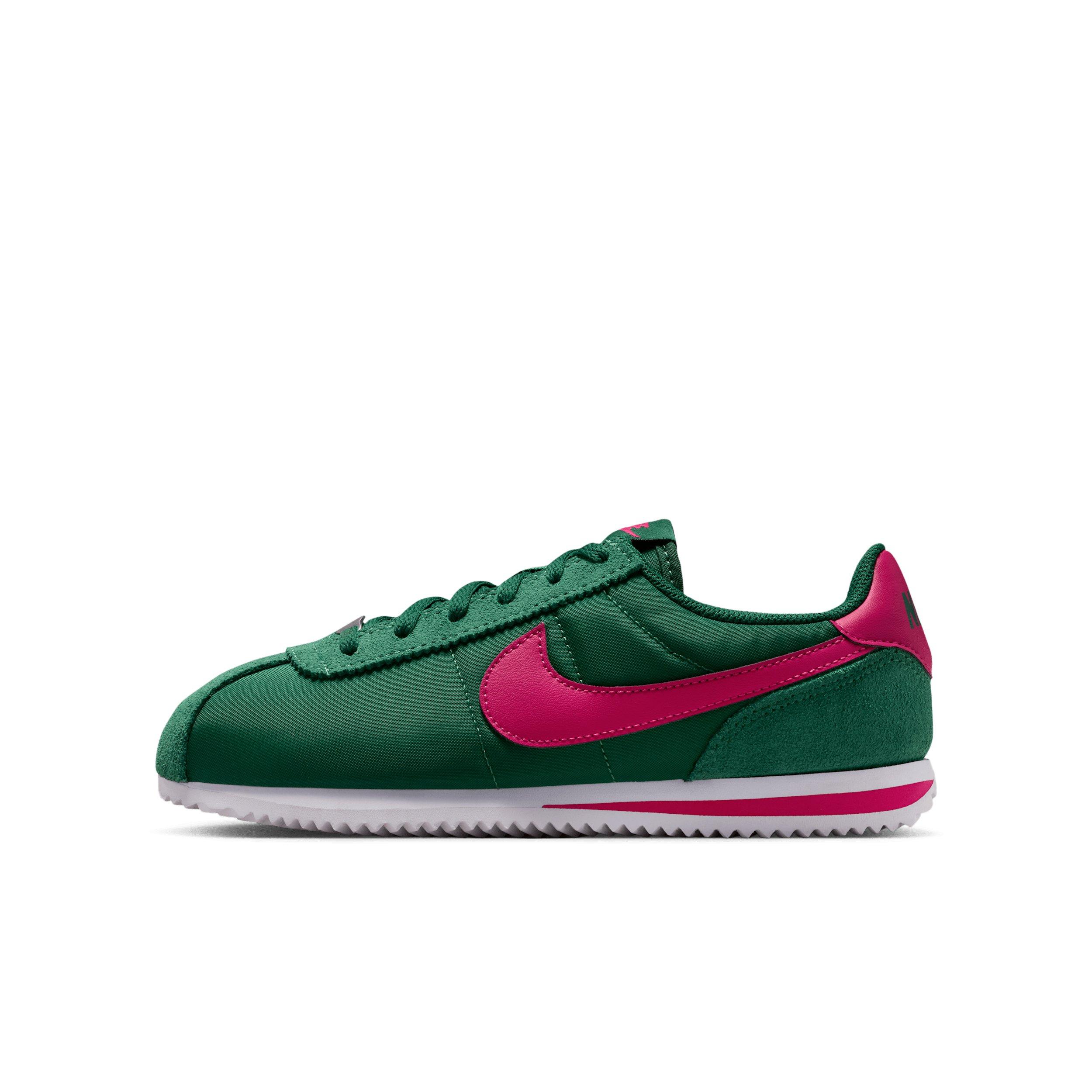 Nike Cortez Textile Grade School Boys' "Gorge Green/White/Wild Cherry" Shoe