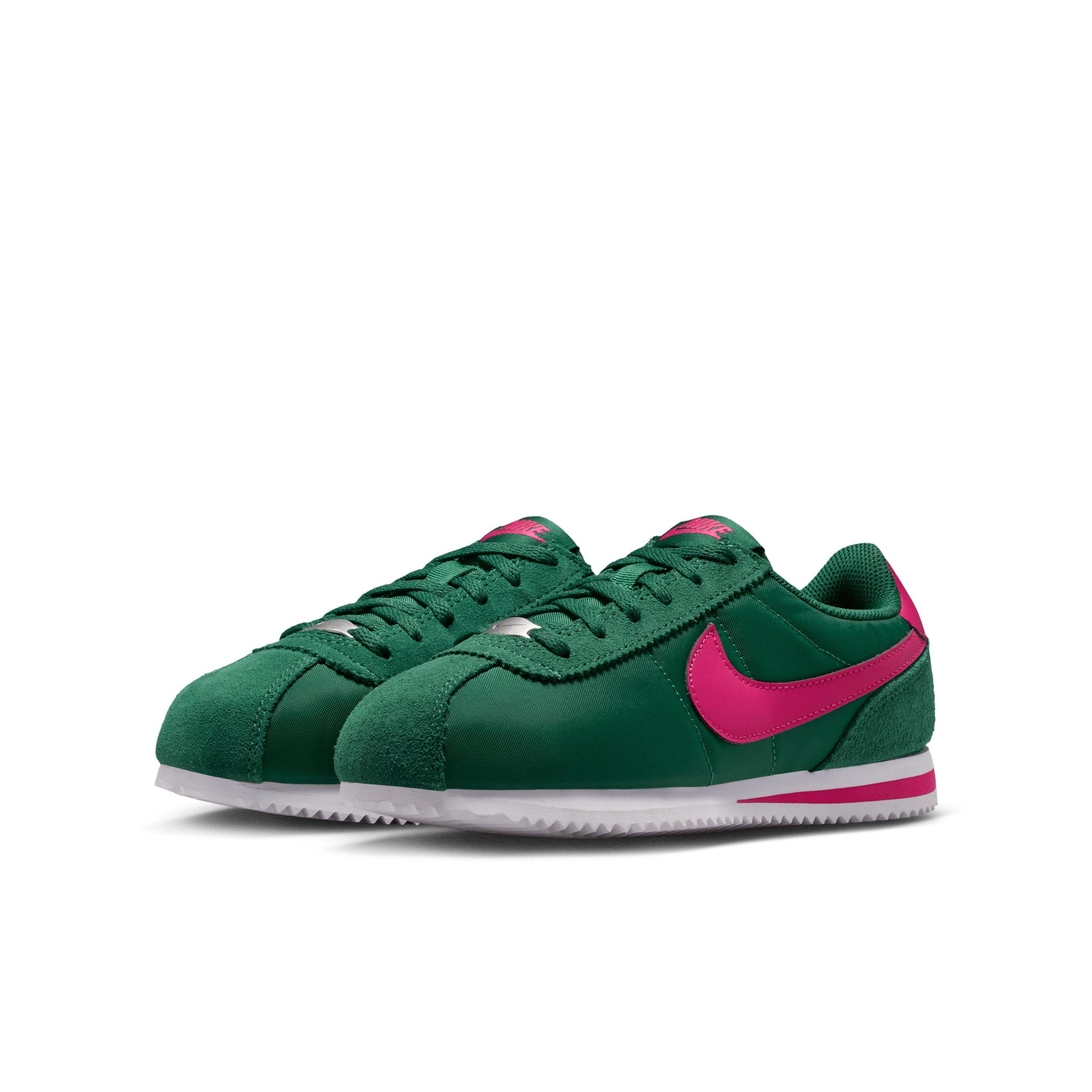 Nike Cortez Textile Grade School Boys' "Gorge Green/White/Wild Cherry" Shoe