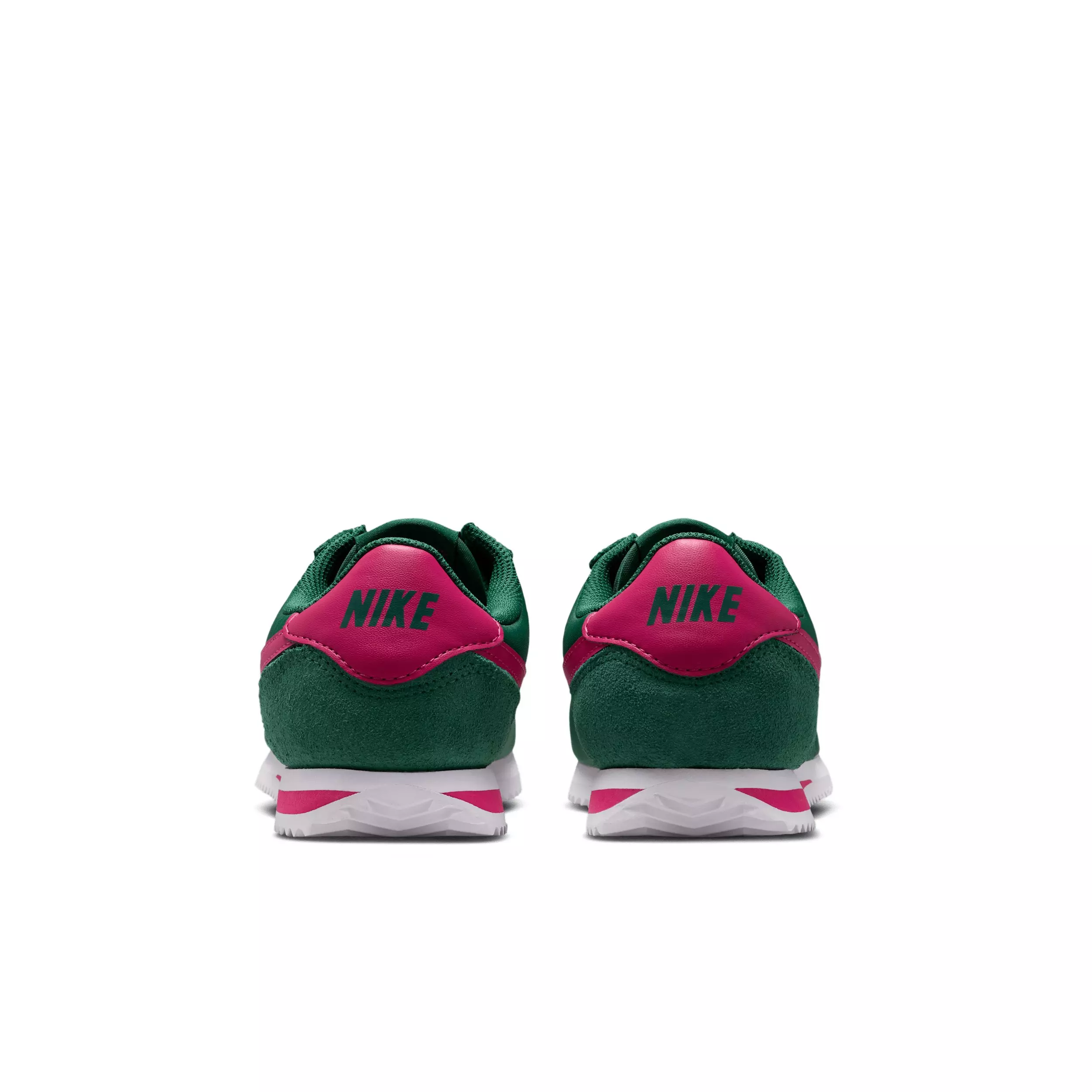 Nike Cortez Textile "Gorge Green/White/Wild Cherry" Grade School Boys' Shoe - GREEN/WHITE/CHERRY