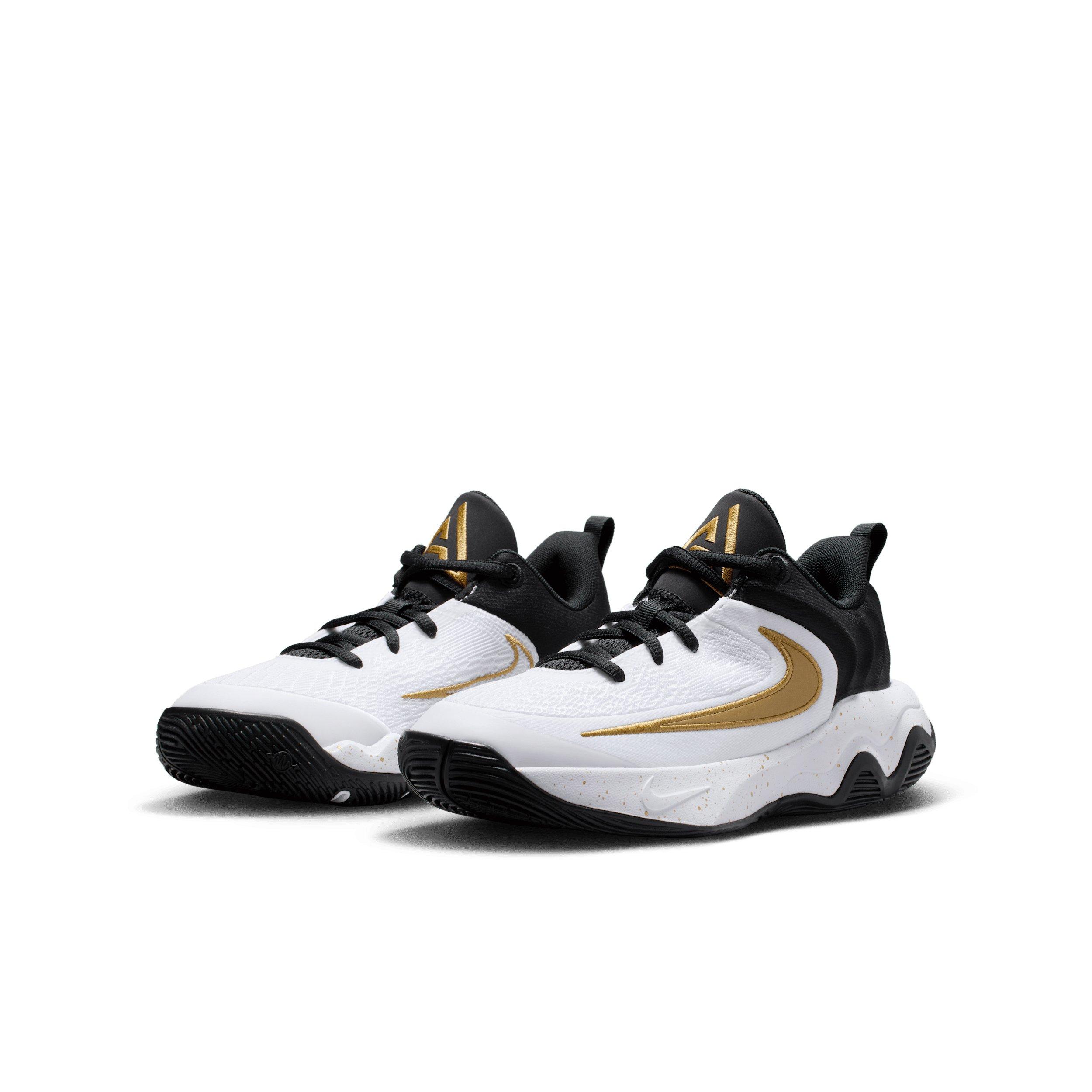 Nike Giannis Immortality 4 Grade School Boys' "Black/White/Metallic Gold" Basketball Shoe