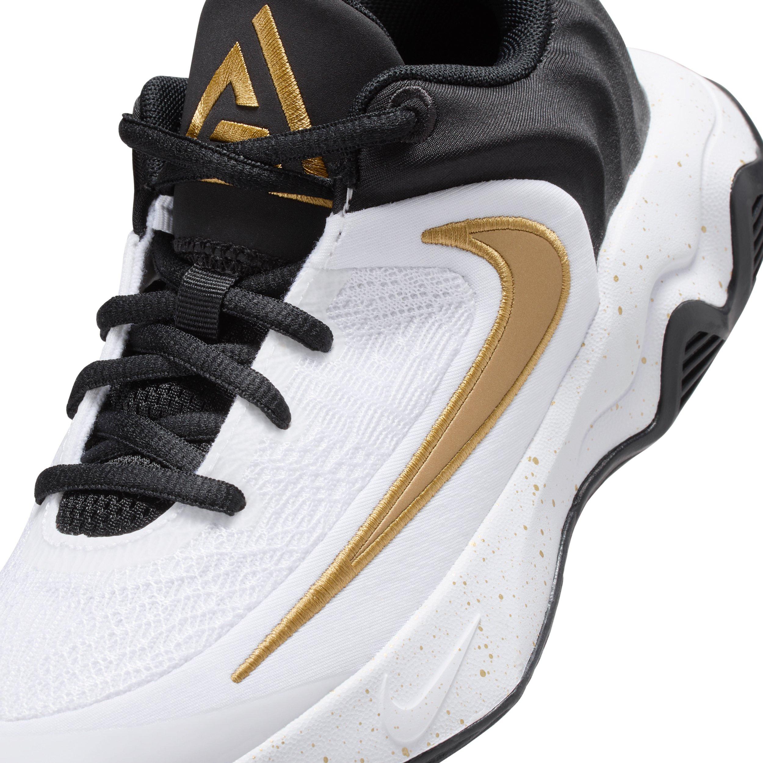 Nike Giannis Immortality 4 Grade School Boys' "Black/White/Metallic Gold" Basketball Shoe