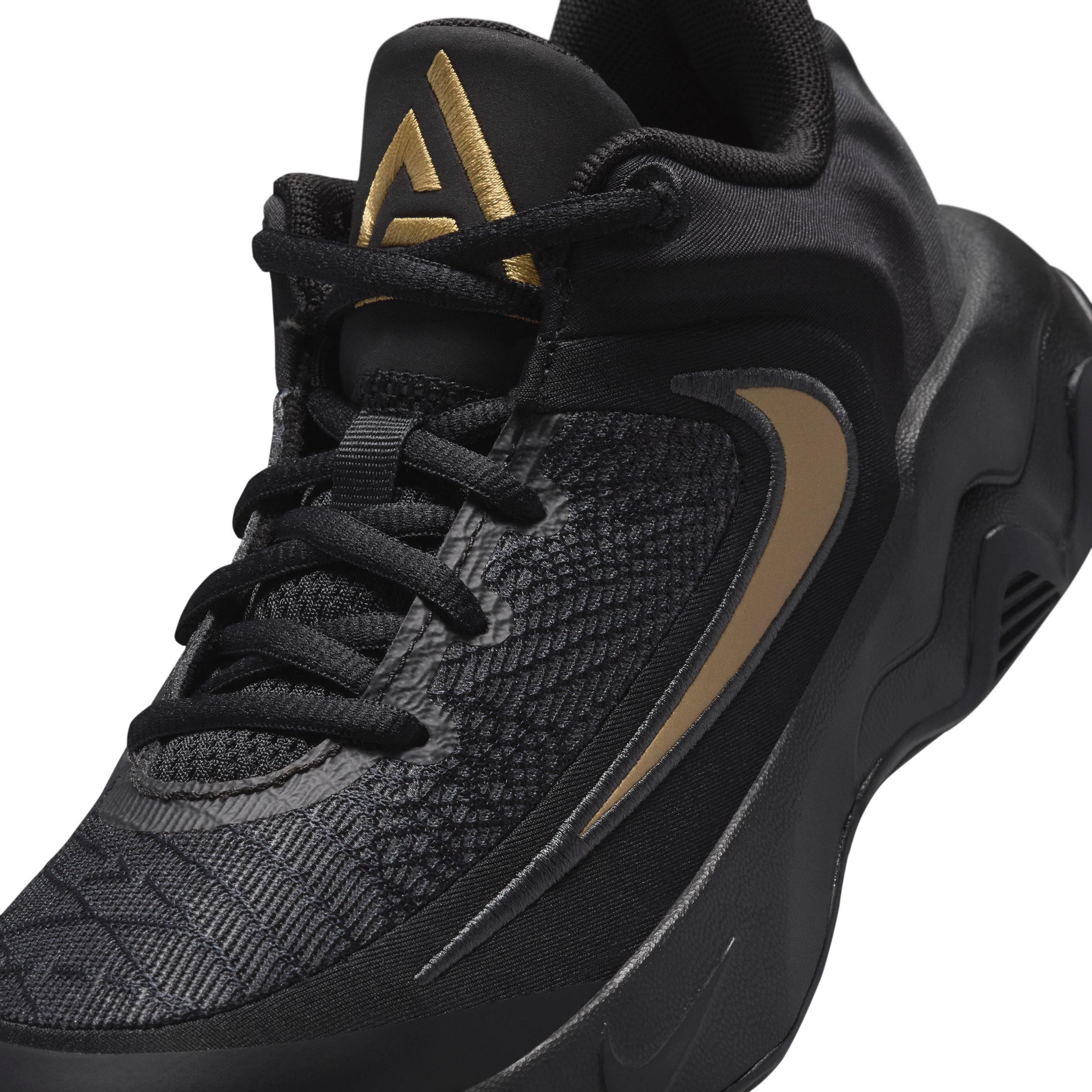 Nike Giannis Immortality 4 Grade School Boys' "Black/Metallic Gold" Basketball Shoe