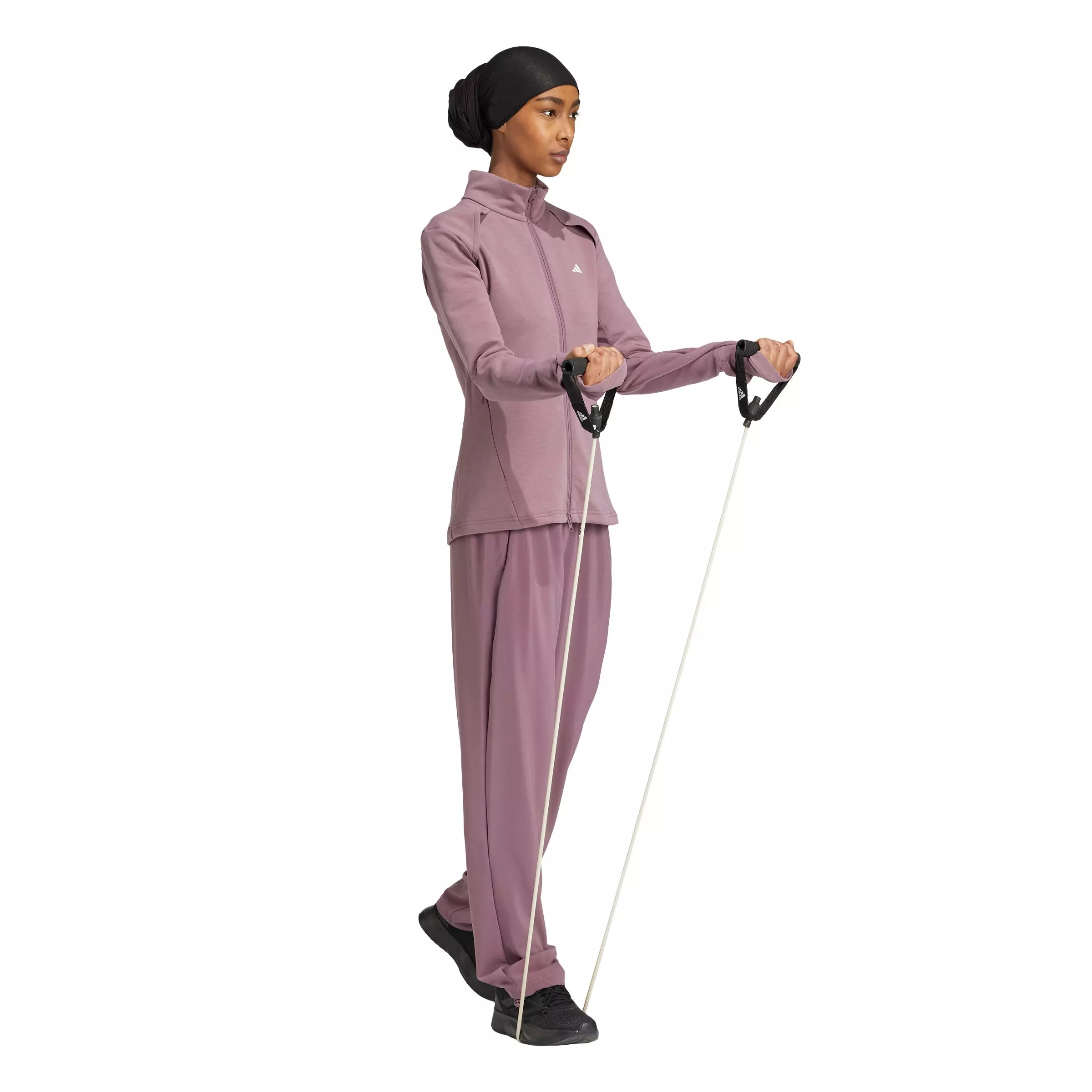 adidas Women's Training Cover-Up Jacket-Purple - PURPLE