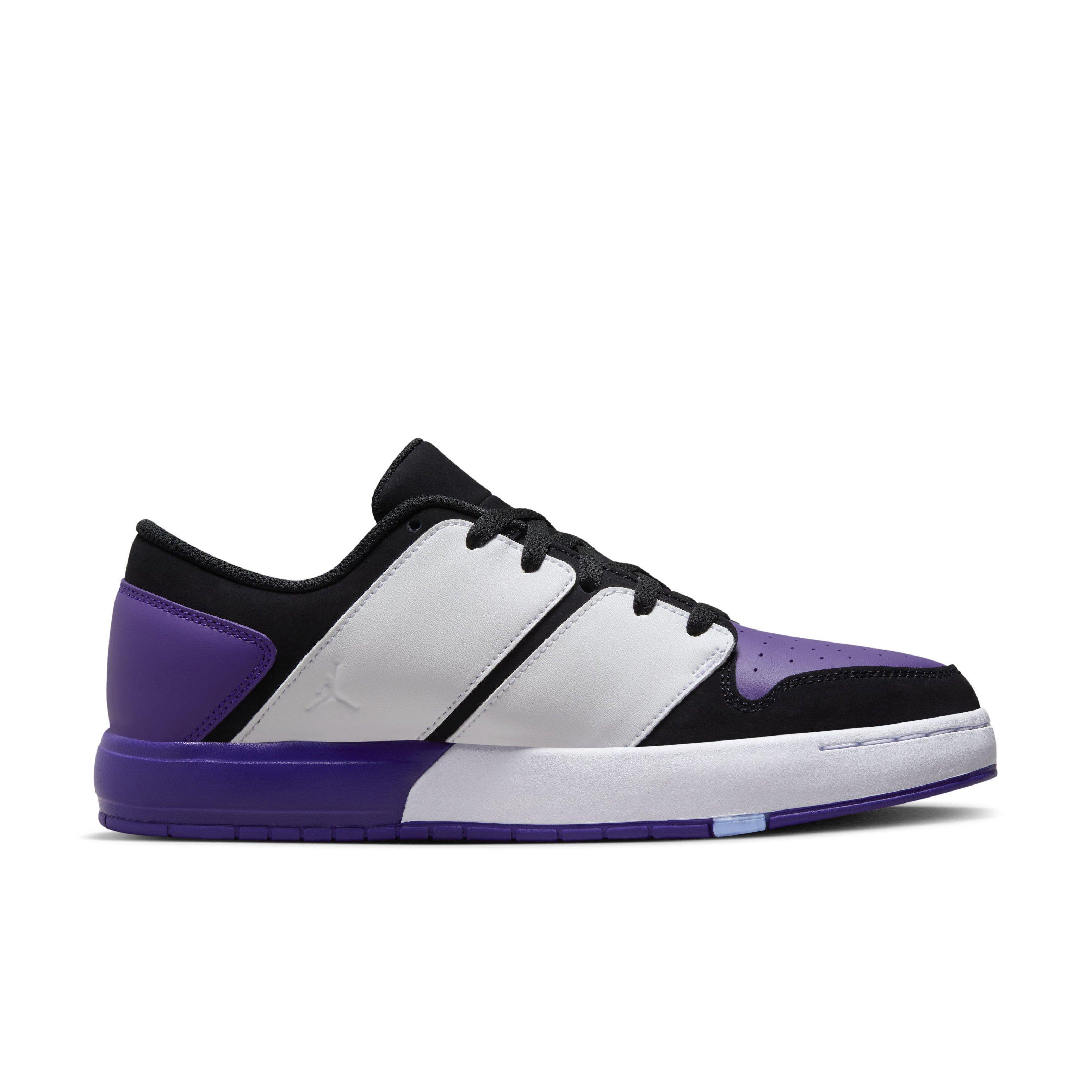 Jordan Nu Retro 1 Low "White/Black/Field Purple" Men's Shoe - WHITE/BLACK/PURPLE Thumbnail View 1