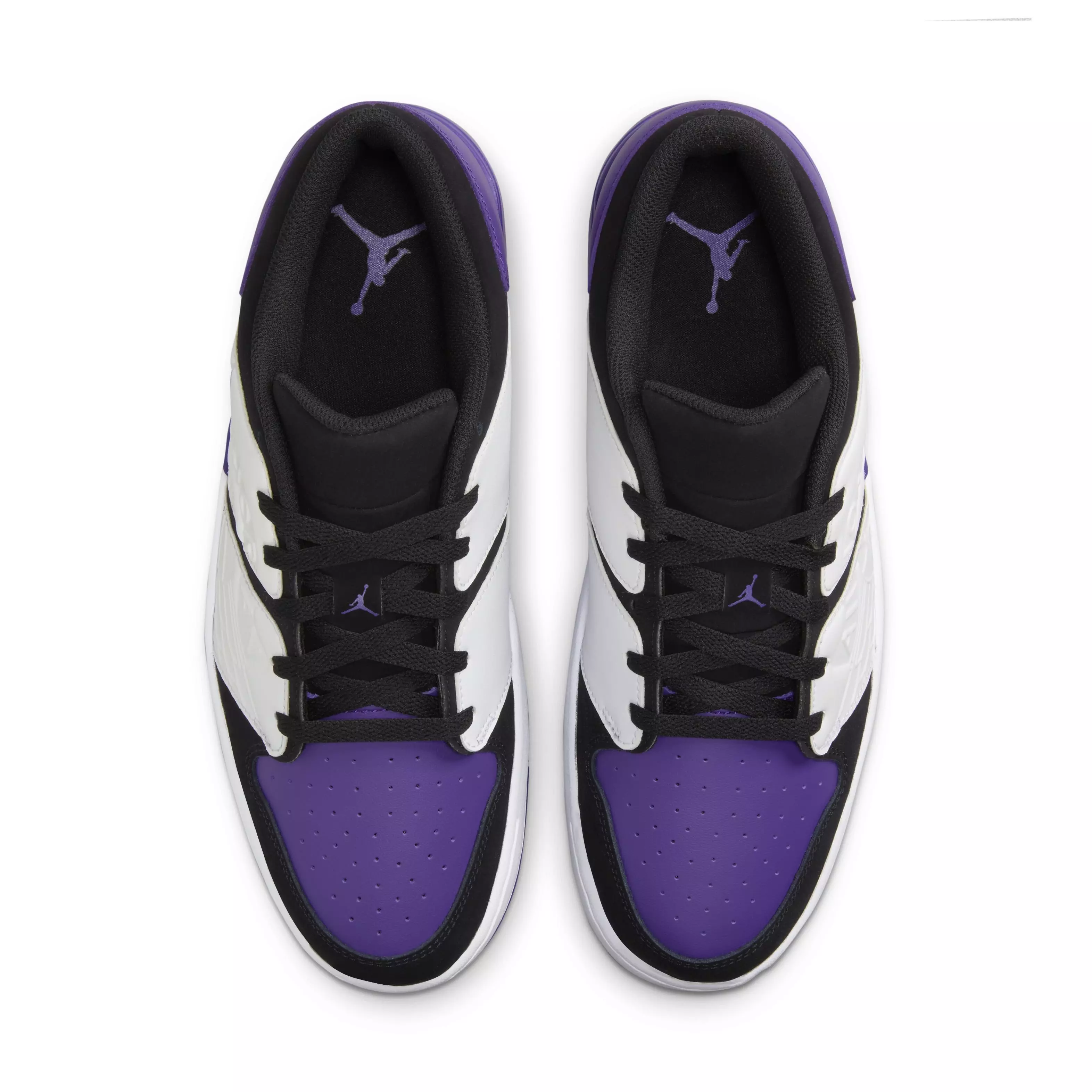 Jordan Nu Retro 1 Low "White/Black/Field Purple" Men's Shoe - WHITE/BLACK/PURPLE