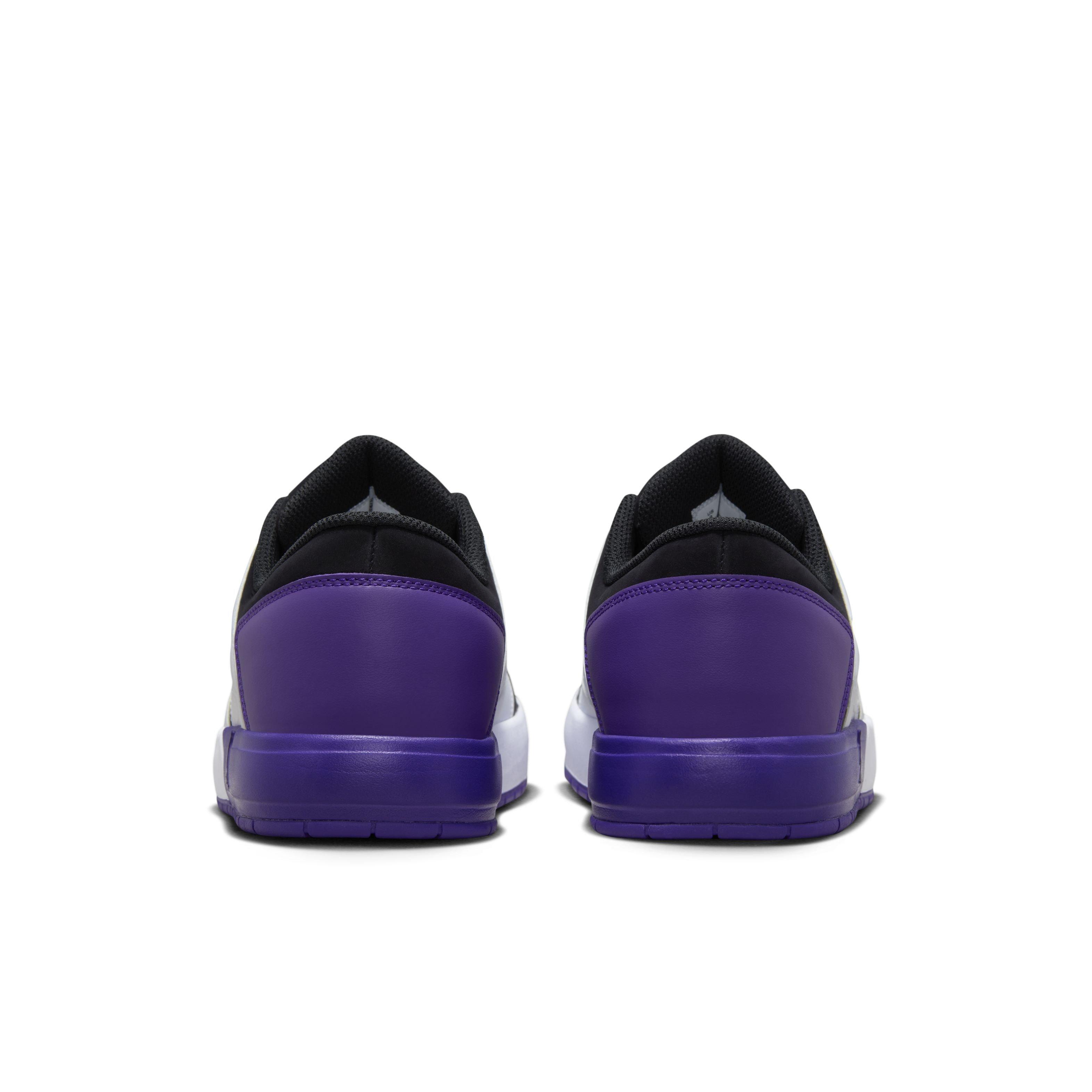 Jordan Nu Retro 1 Low "White/Black/Field Purple" Men's Shoe - WHITE/BLACK/PURPLE Thumbnail View 5