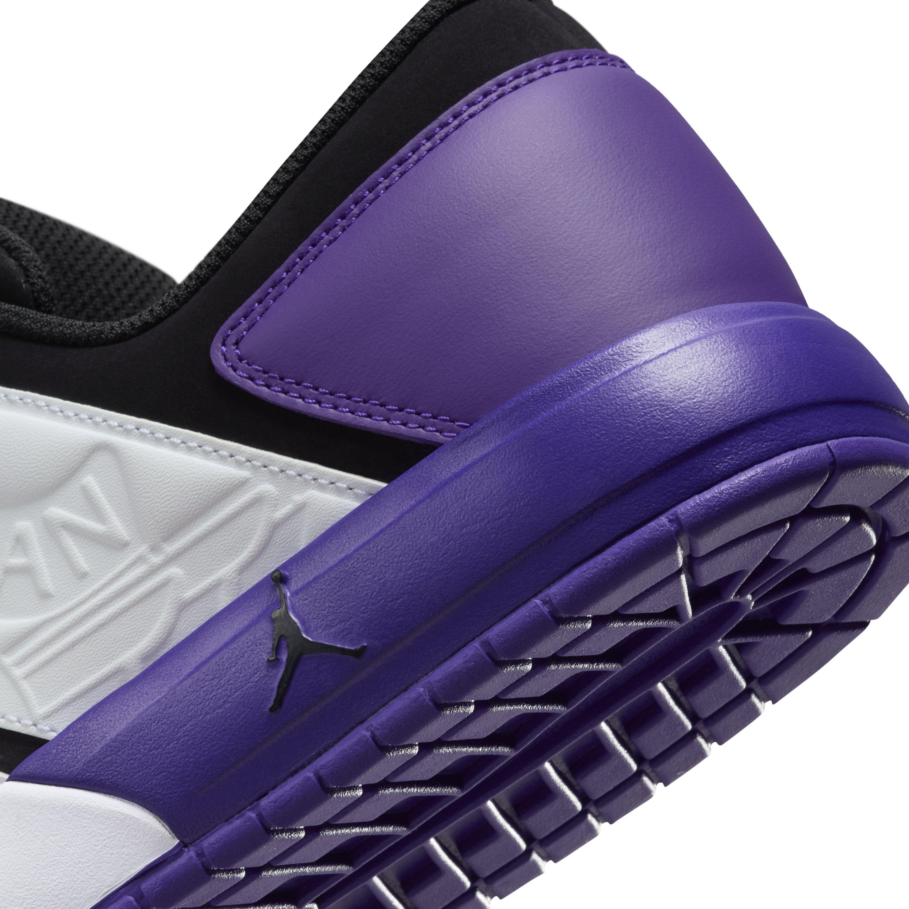 Jordan Nu Retro 1 Low "White/Black/Field Purple" Men's Shoe - WHITE/BLACK/PURPLE Thumbnail View 8