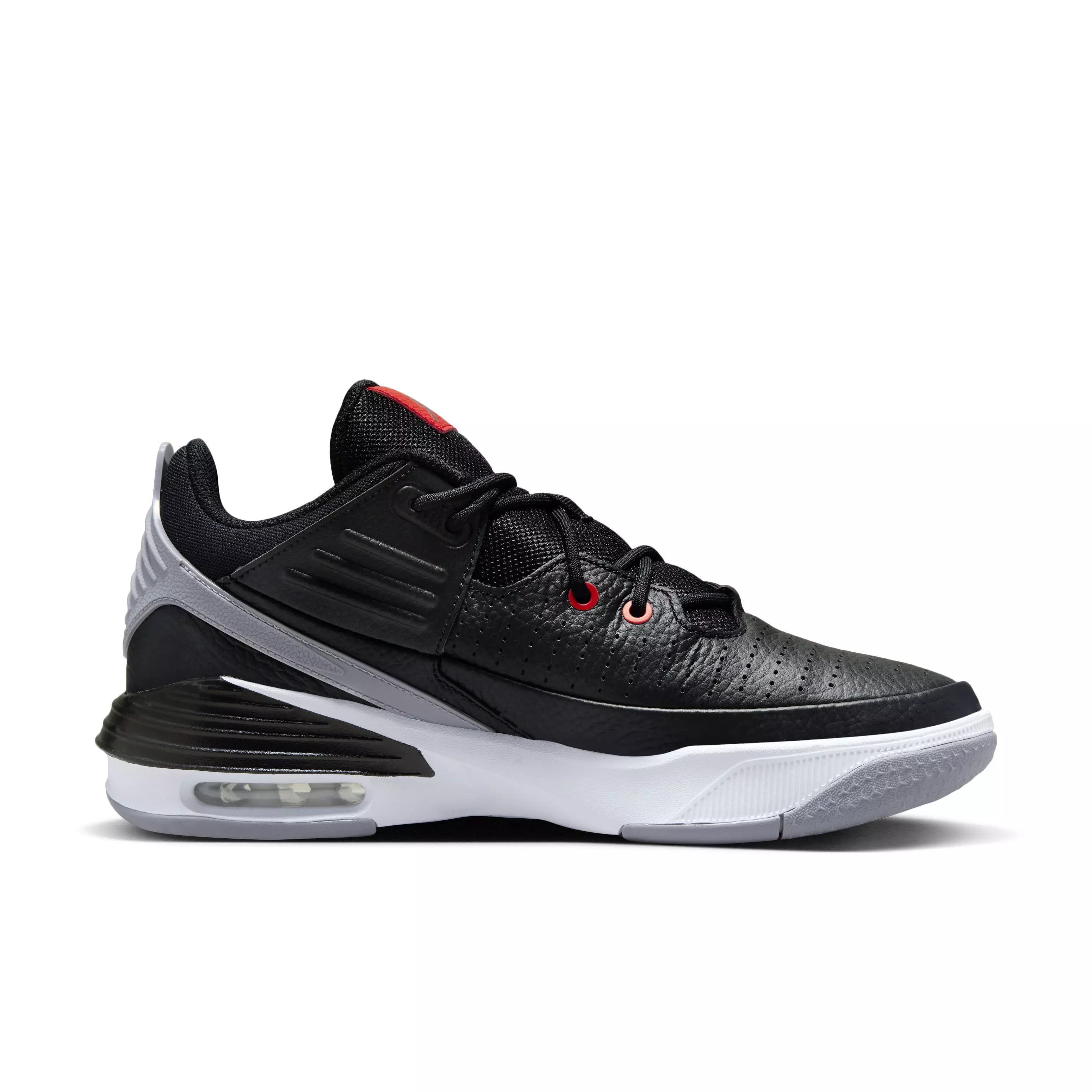 Jordan Max Aura 5 "Black/University Red/White/Cement Grey" Men's Shoe - BLACK/RED/WHITE/GREY