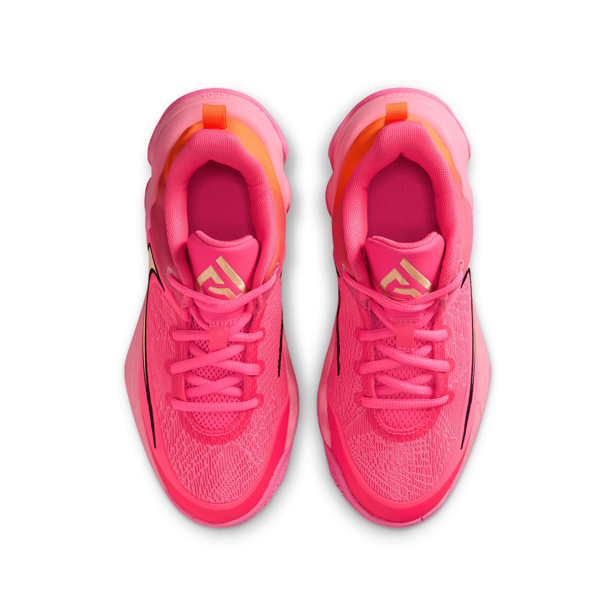Nike Giannis Immortality 4 Grade School Boys' "Pink/Pinksicle/Orange/Citron Tint" Basketball Shoe