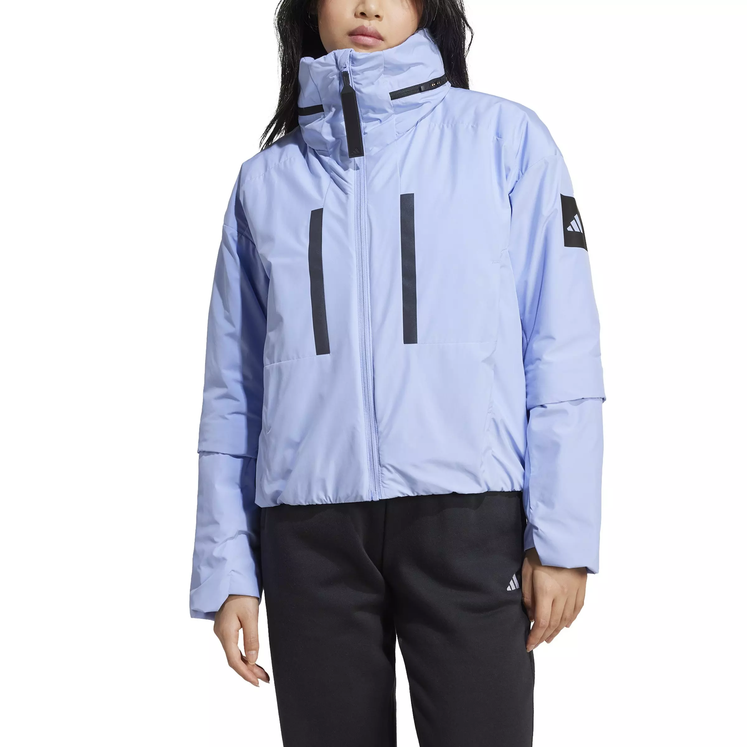 adidas Women's Myshelter PrimaLoft Lite Bomber Jacket-Blue - BLUE