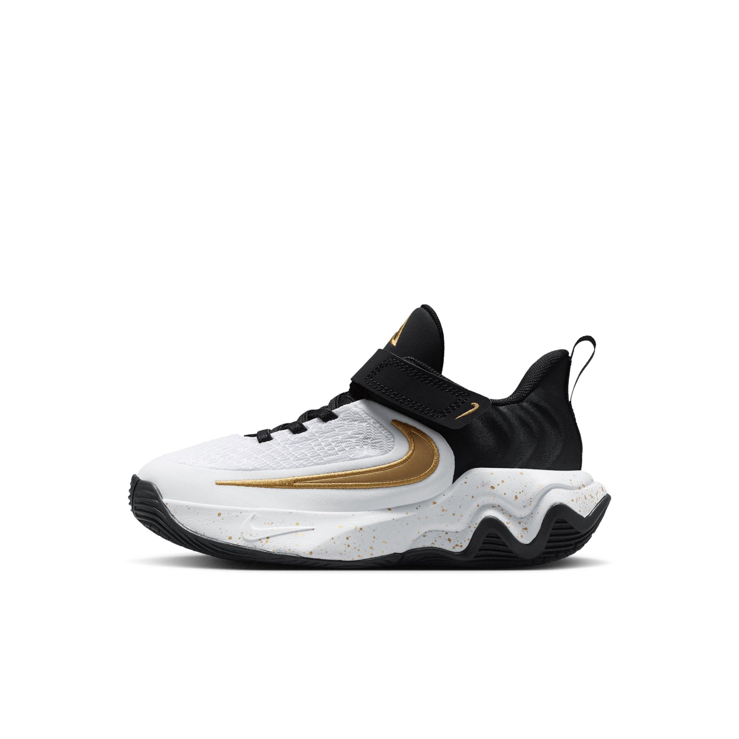 Nike Giannis Immortality 4 Preschool Boys' "Black/White/Metallic Gold" Basketball Shoe