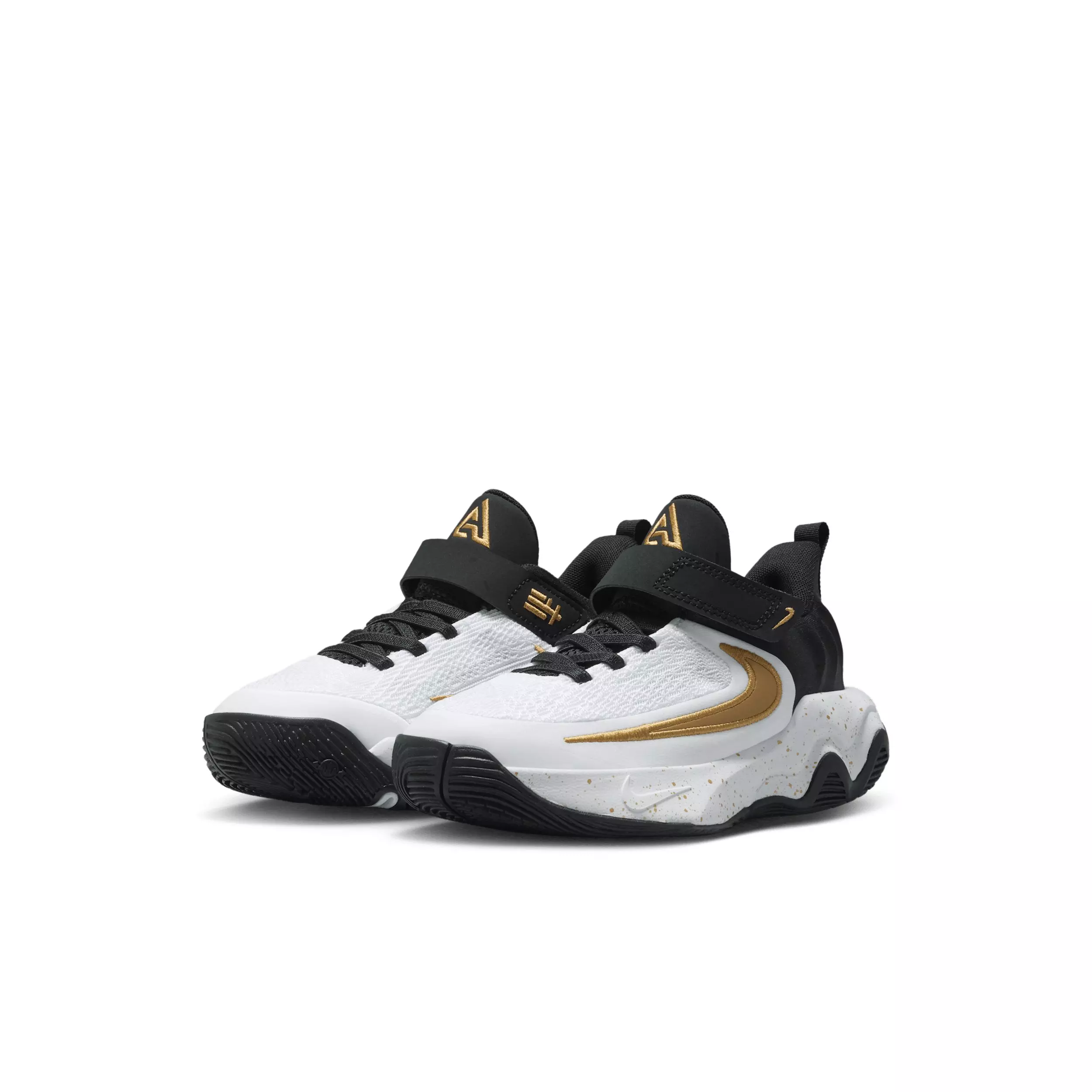 Nike Giannis Immortality 4 "Black/White/Metallic Gold" Preschool Boys' Basketball Shoe - BLACK/WHITE/GOLD