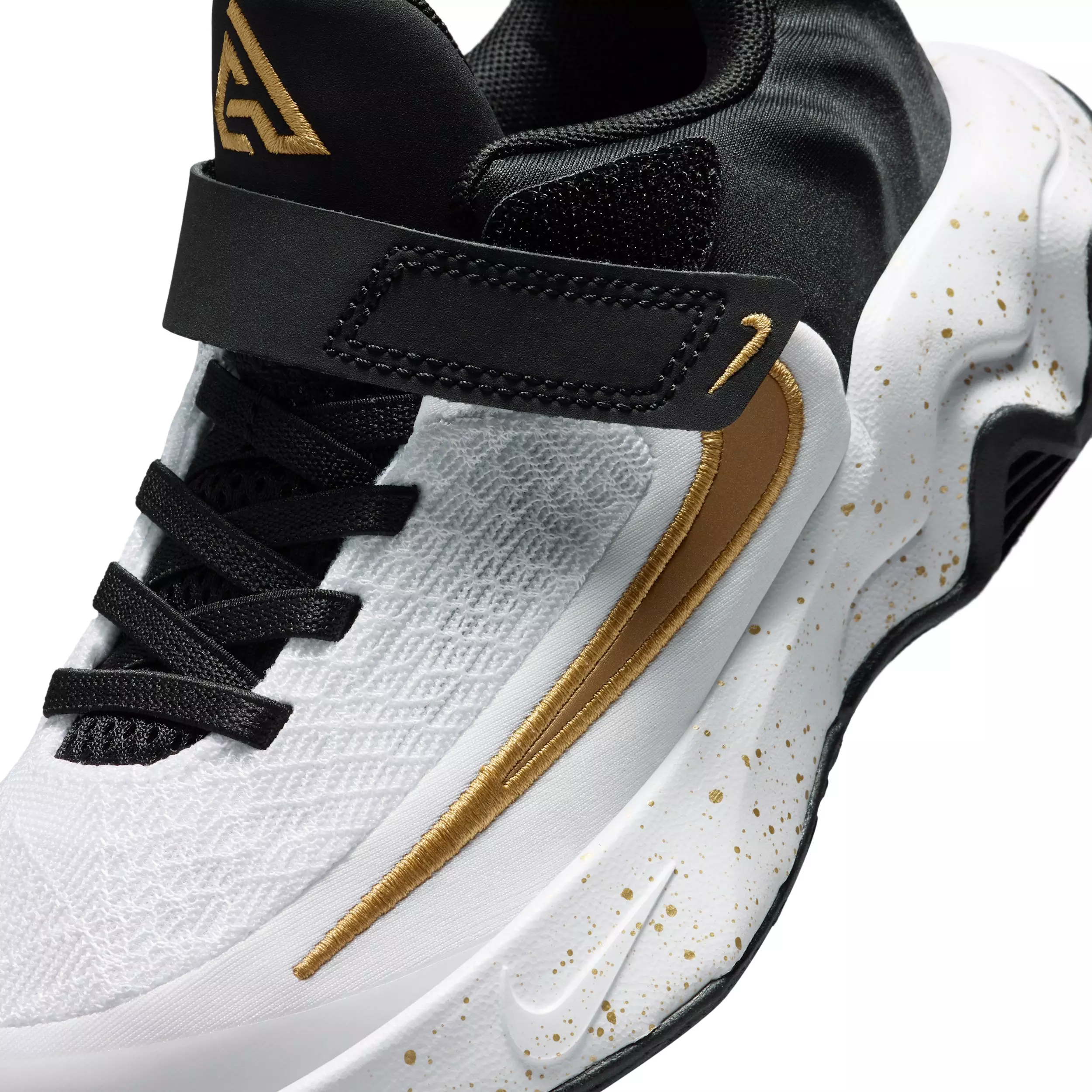 Nike Giannis Immortality 4 "Black/White/Metallic Gold" Preschool Boys' Basketball Shoe - BLACK/WHITE/GOLD