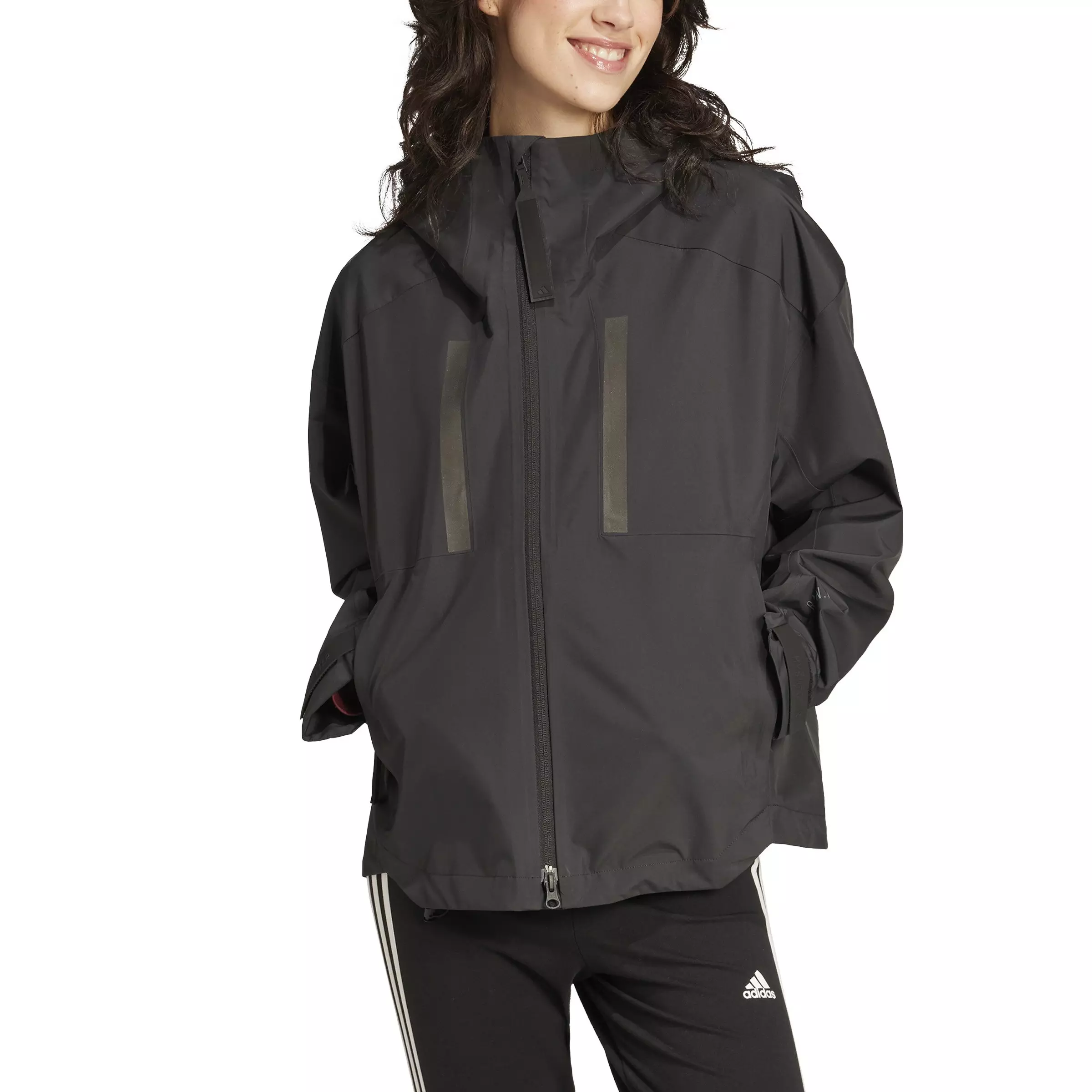 adidas Women's Myshelter RAIN.RDY Jacket-Black - BLACK