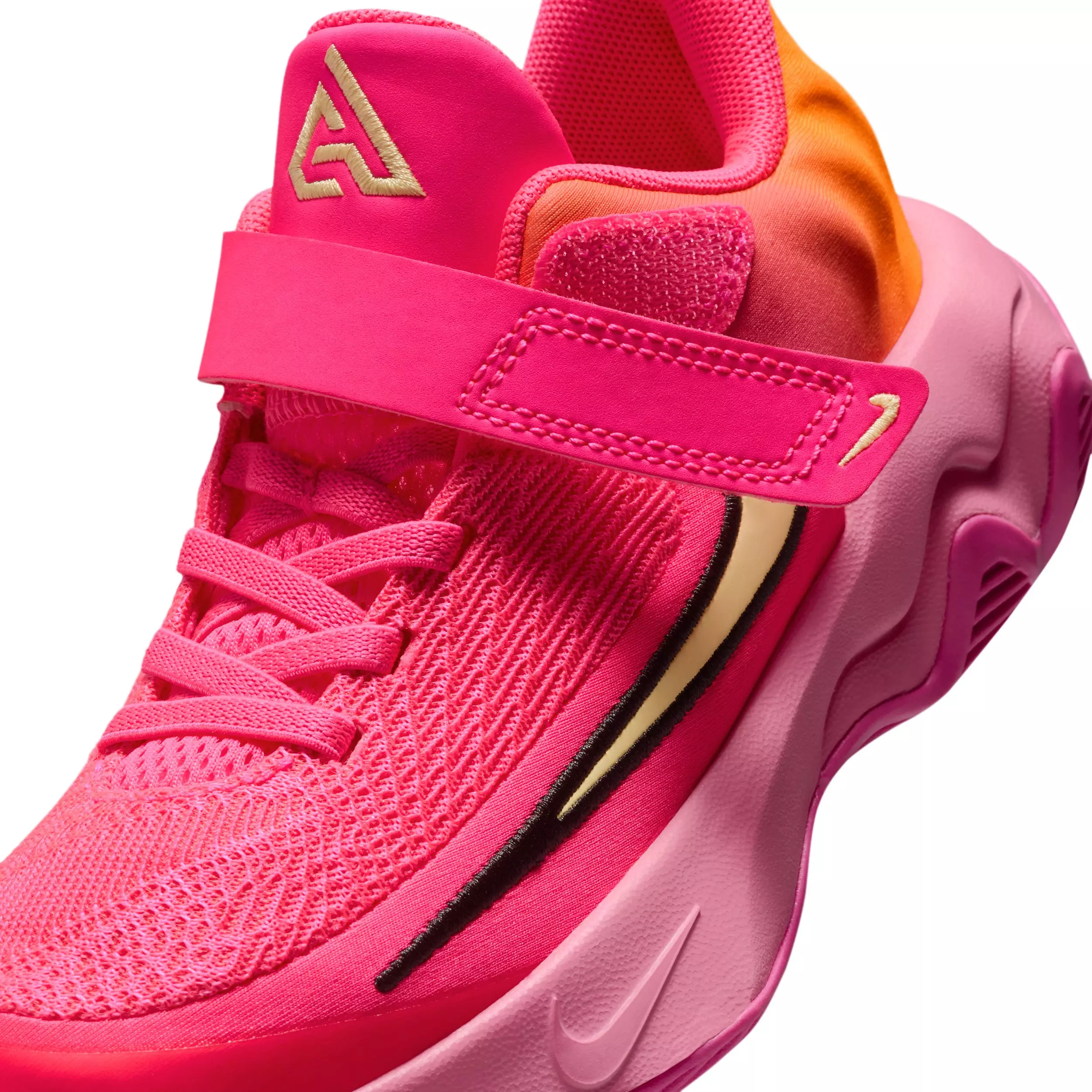 Nike Giannis Immortality 4 "Hyper Pink/Pinksicle/Orange/Citron Tint" Preschool Boys' Basketball Shoe - PINK/PINKSICLE/ORANGE/CITRON