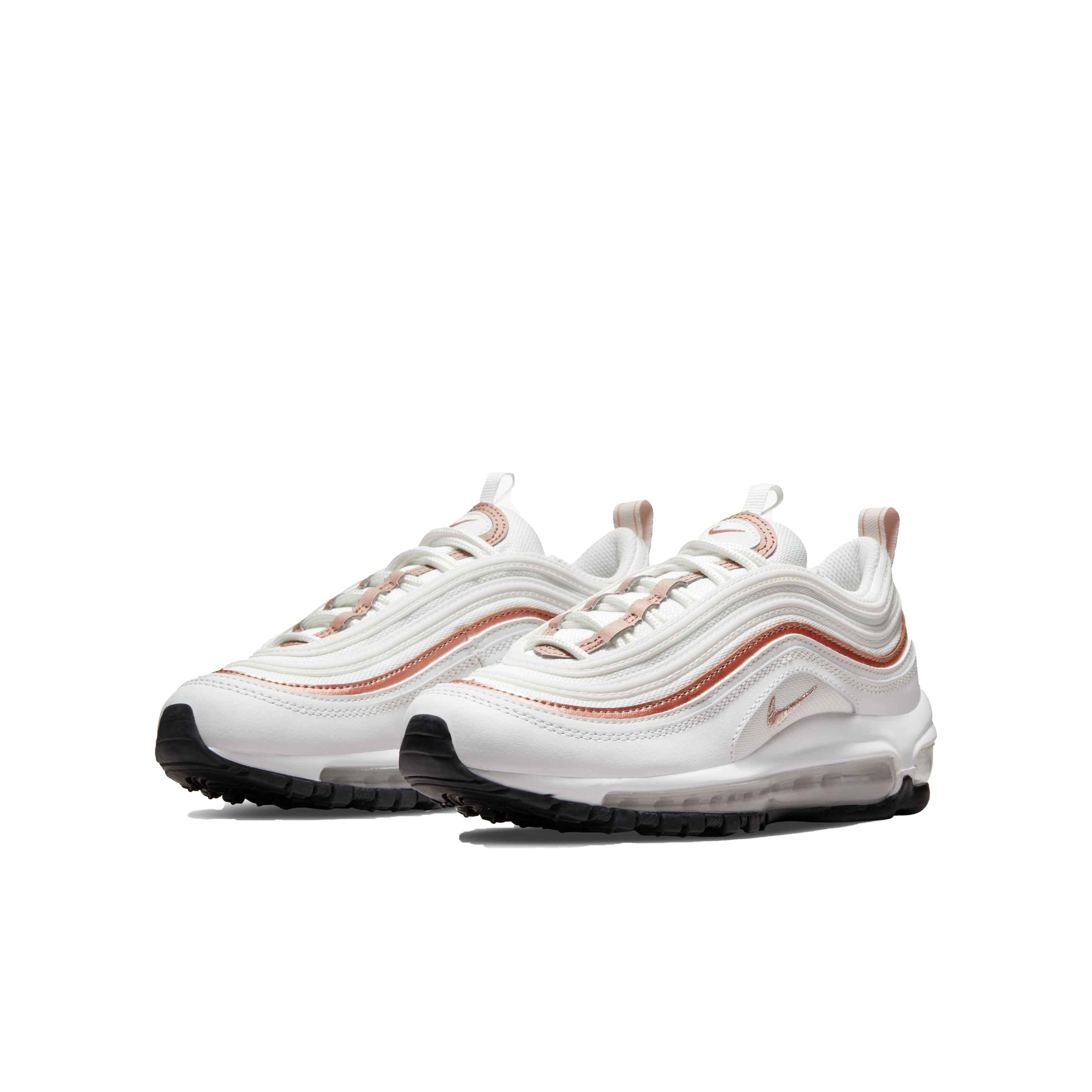 Nike Air Max 97 "White/Bronze" Grade School Boys' Shoe - WHITE Thumbnail View 2