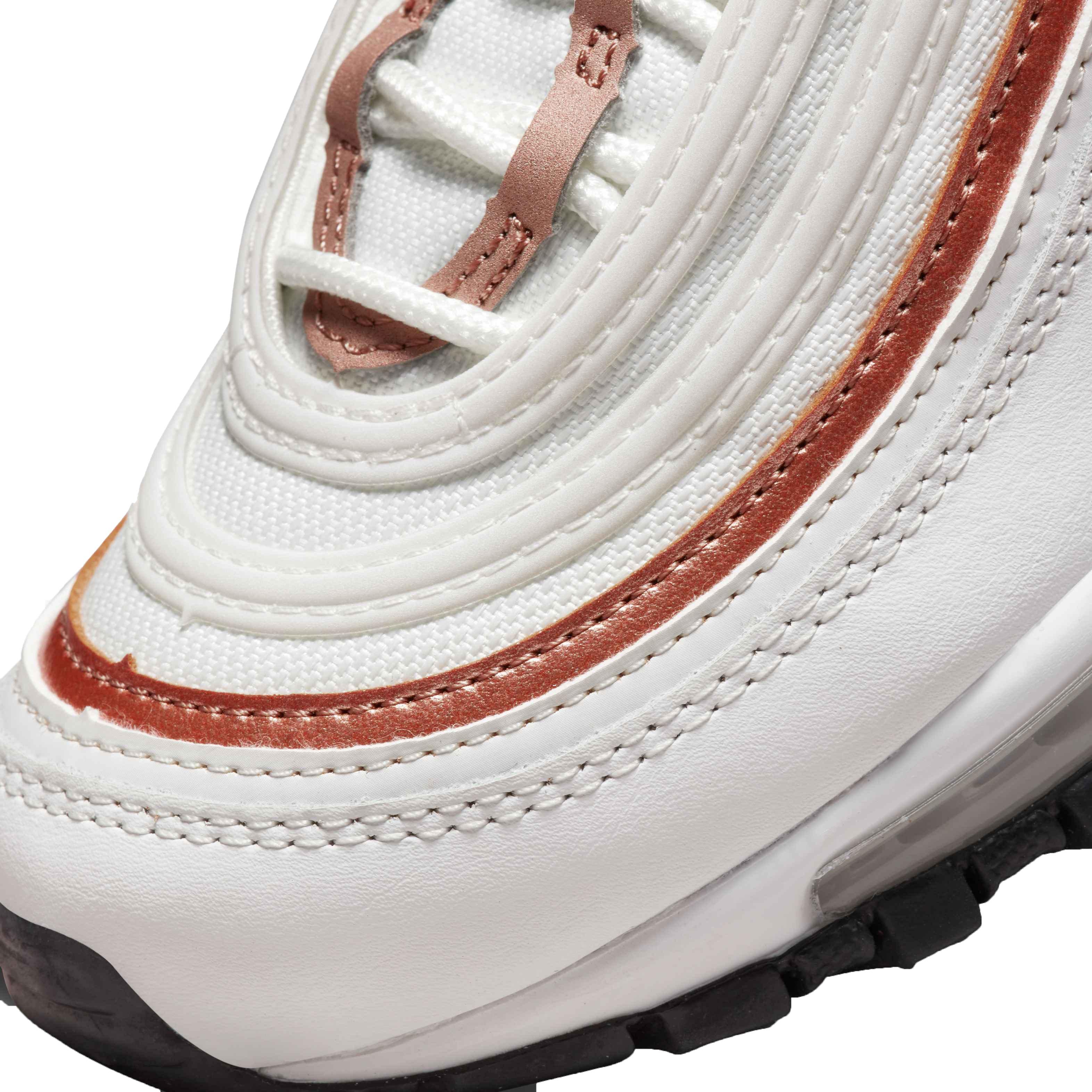 Nike Air Max 97 "White/Bronze" Grade School Boys' Shoe - WHITE Thumbnail View 4