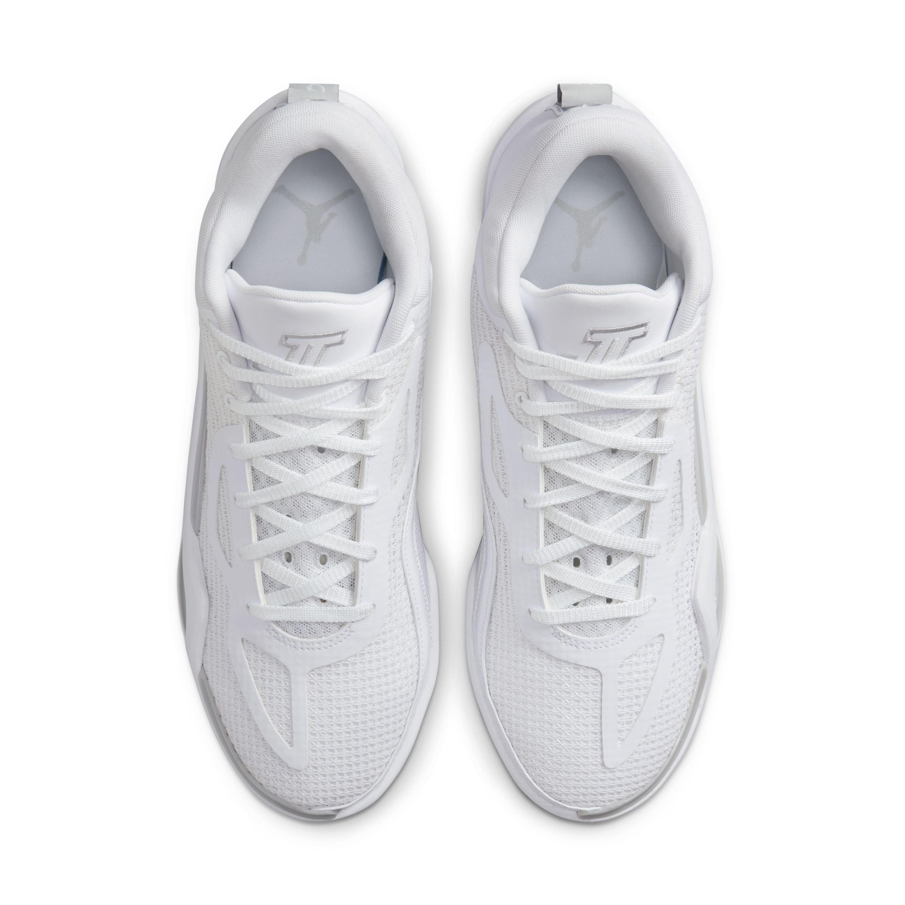 Jordan Tatum 1 TB "White/Grey Fog/White" Men's Basketball Shoe - WHITE/GREY/WHITE Thumbnail View 4