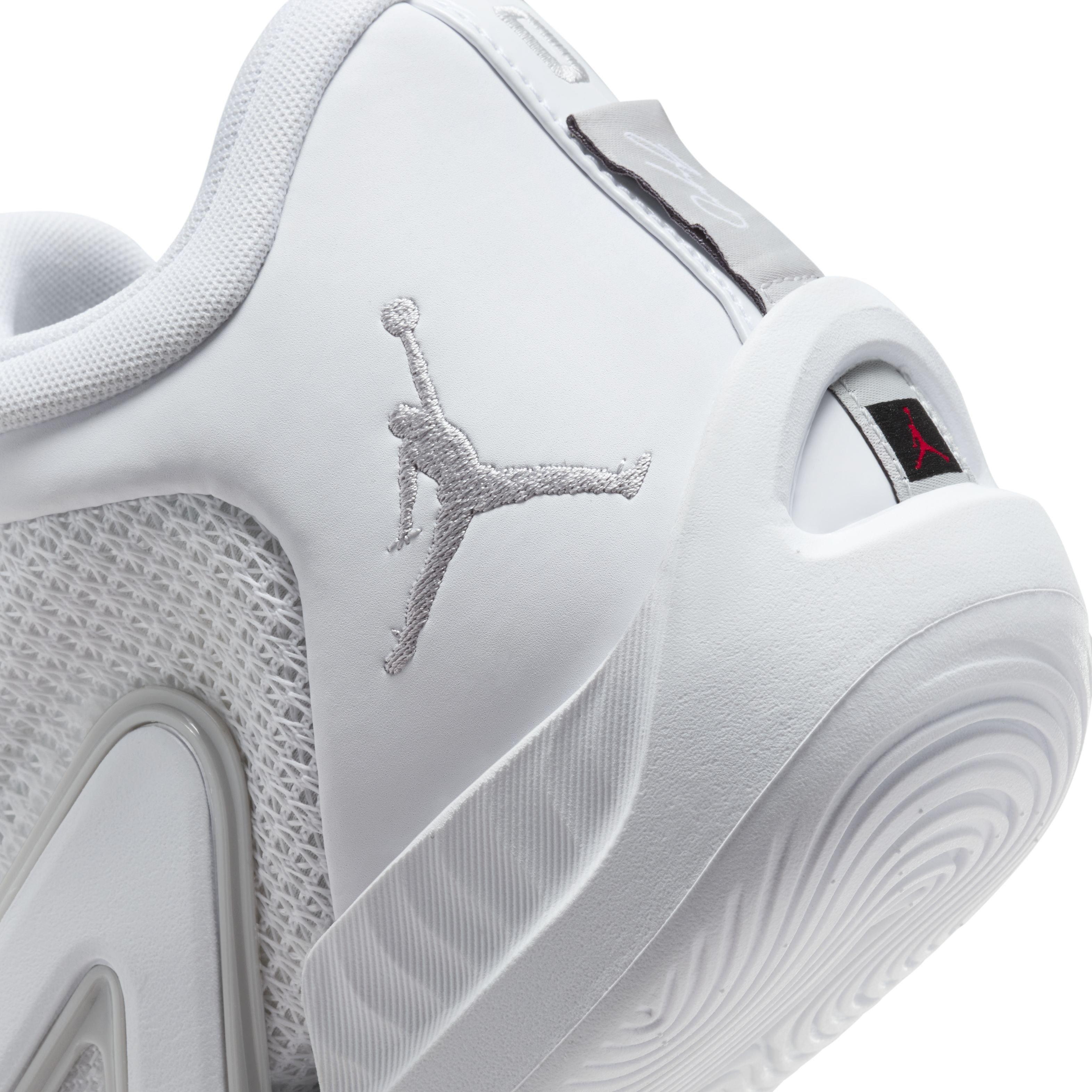 Jordan Tatum 1 TB "White/Grey Fog/White" Men's Basketball Shoe - WHITE/GREY/WHITE Thumbnail View 8