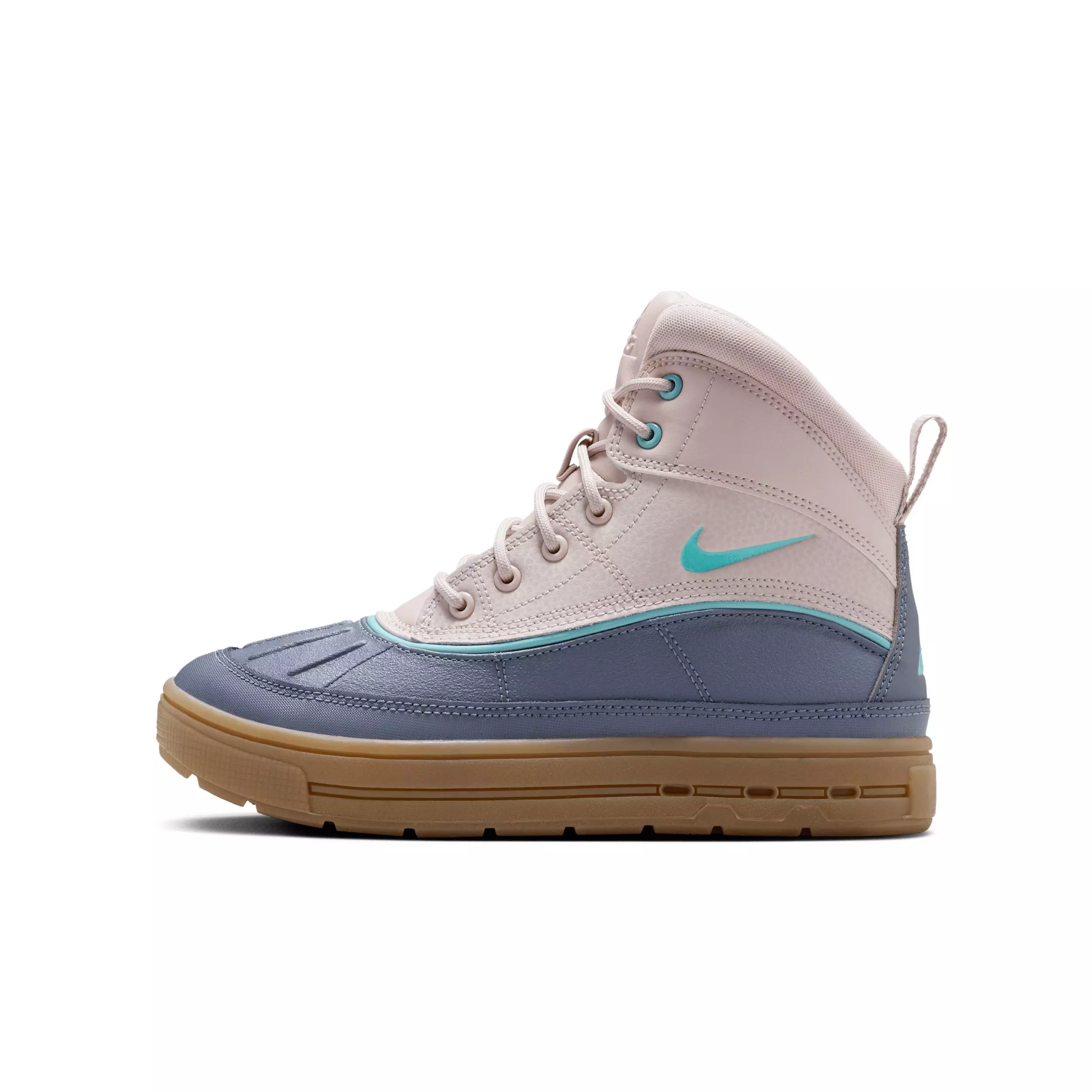 Nike Woodside 2 High "Platinum Violet/Carbon/Gum Light Brown/Turquoise" Grade School Girls' Boot - PLATINUM VIOLET/LT CARBON/LT BROWN/TURQUOISE