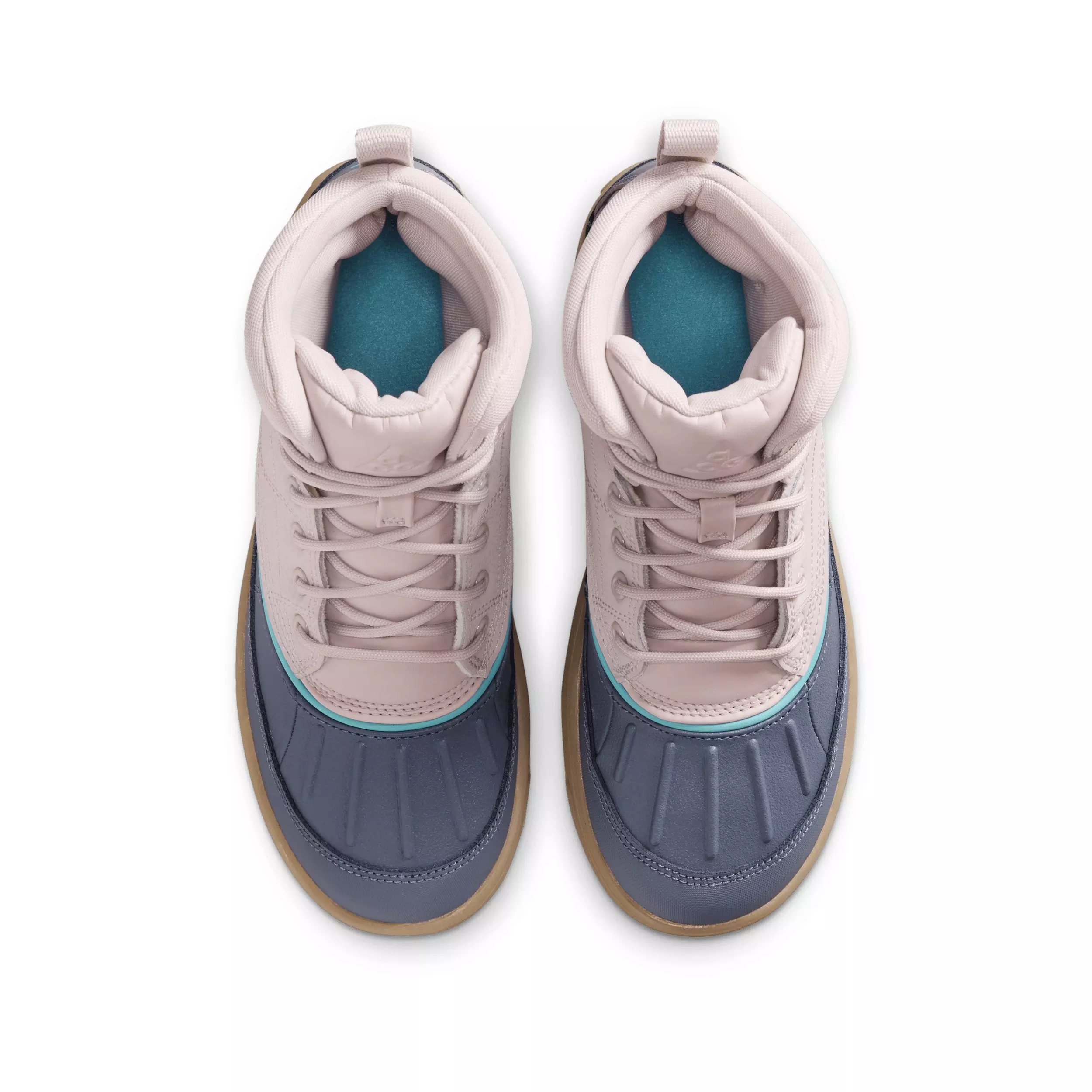 Nike Woodside 2 High "Platinum Violet/Carbon/Gum Light Brown/Turquoise" Grade School Girls' Boot - PLATINUM VIOLET/LT CARBON/LT BROWN/TURQUOISE