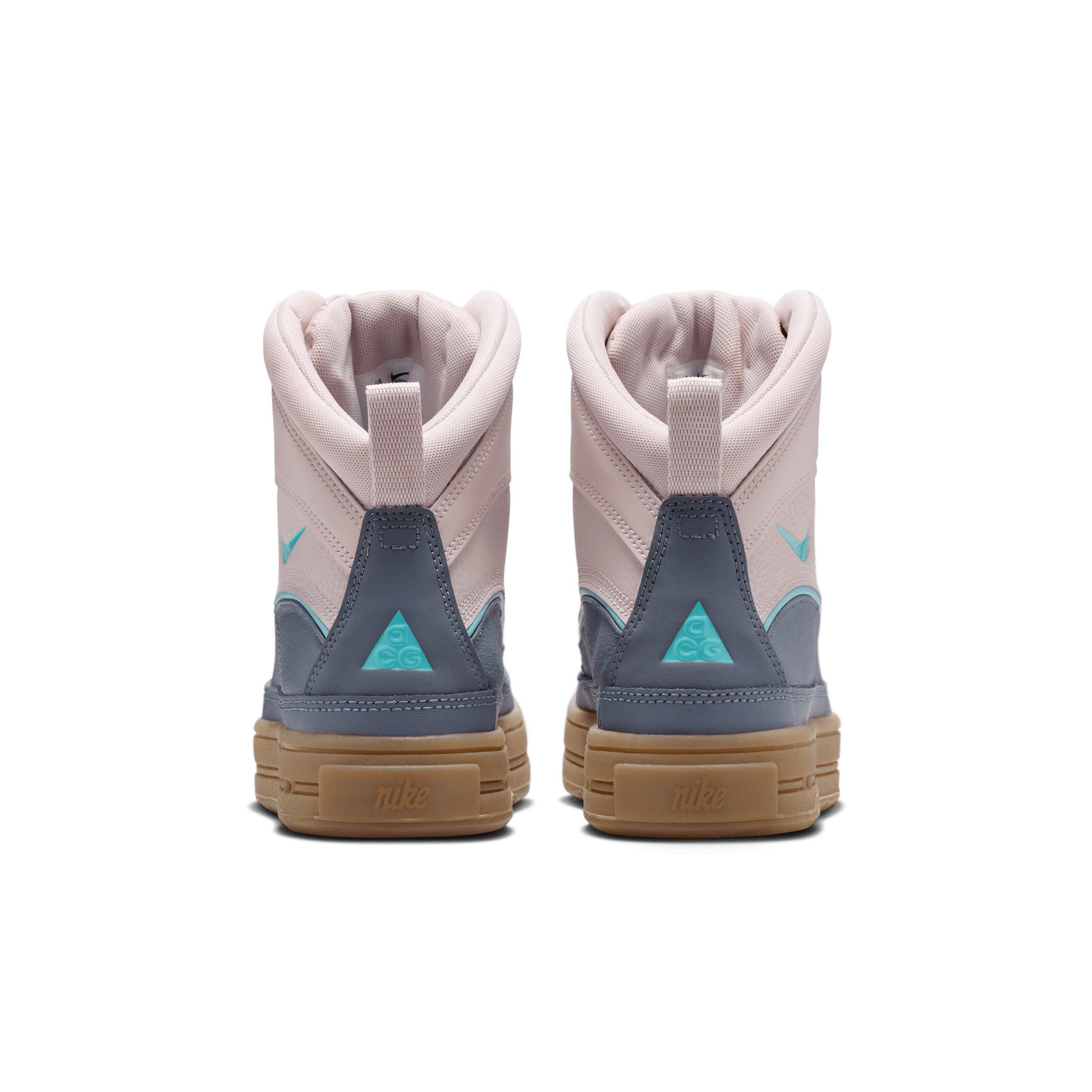 Nike Woodside 2 High Grade School Girls' "Platinum Violet/Carbon/Gum Light Brown/Turquoise" Boot