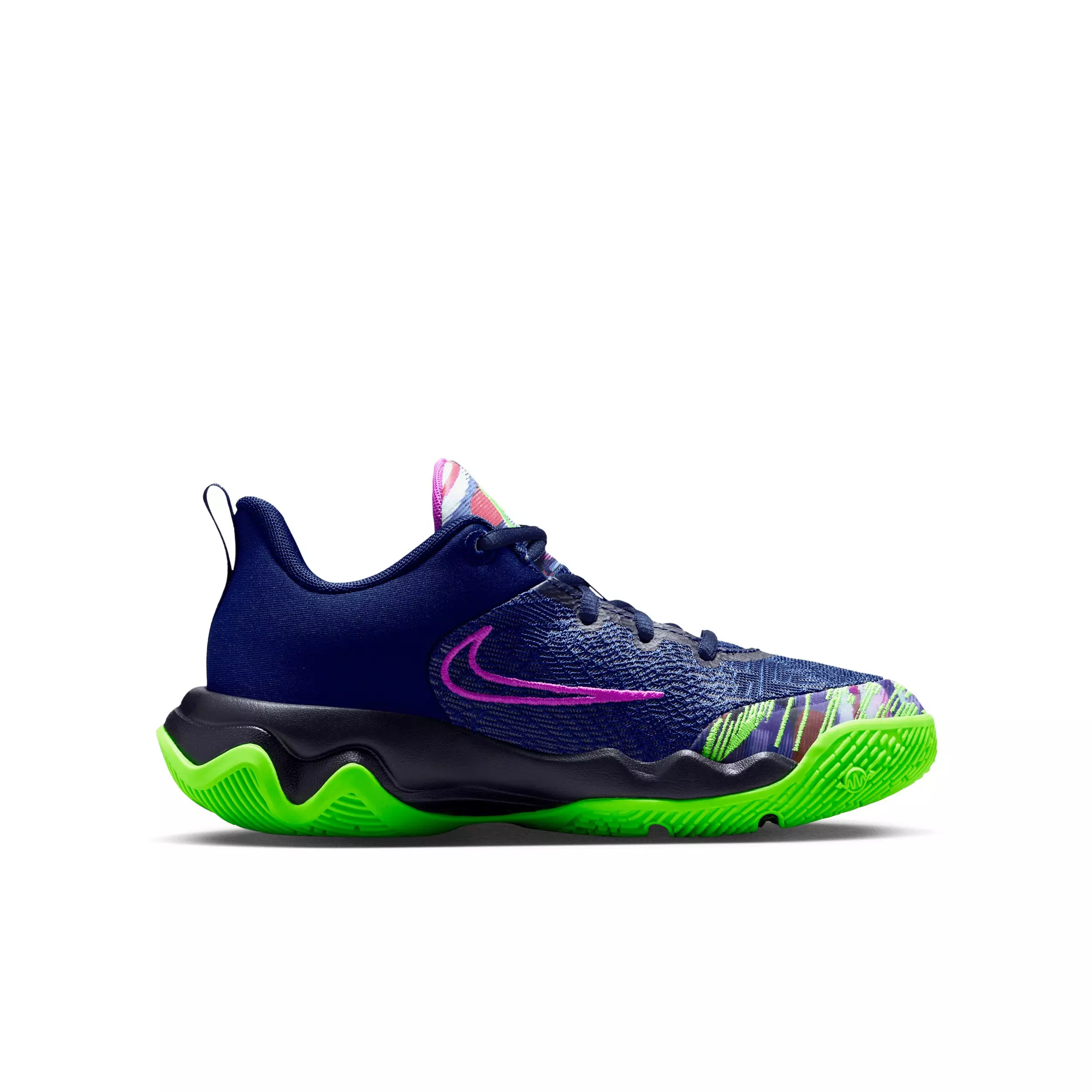 Nike Giannis Immortality 4 "Blue Void/Green Strike/Purple/Black" Grade School Boys' Basketball Shoe - BLUE/GREEN/PURPLE/BLACK