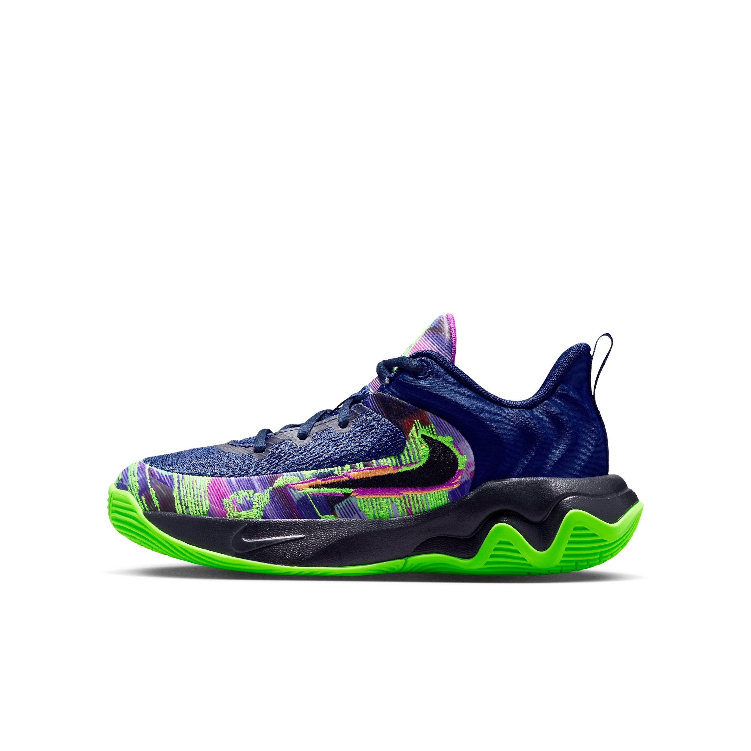 Nike Giannis Immortality 4 Grade School Boys' "Blue Void/Green Strike/Purple/Black" Basketball Shoe