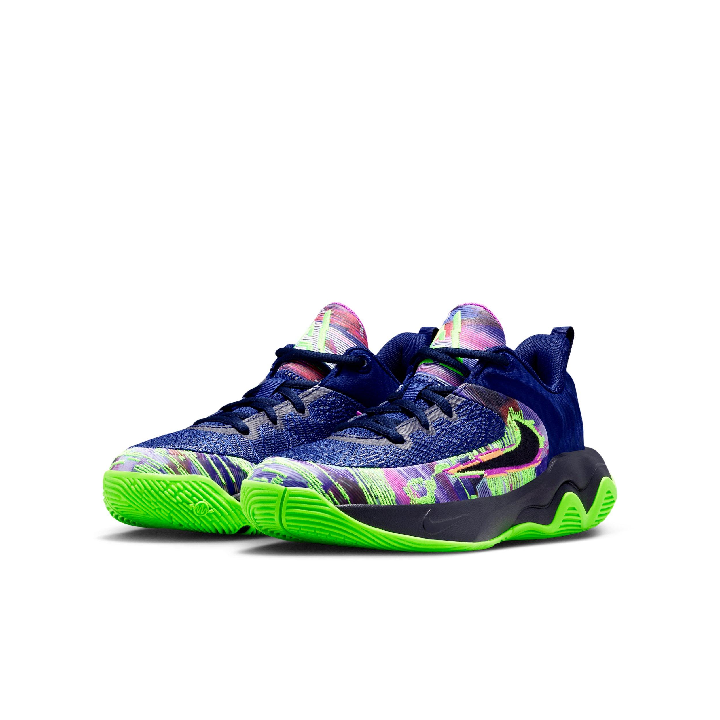 Nike Giannis Immortality 4 Grade School Boys' "Blue Void/Green Strike/Purple/Black" Basketball Shoe