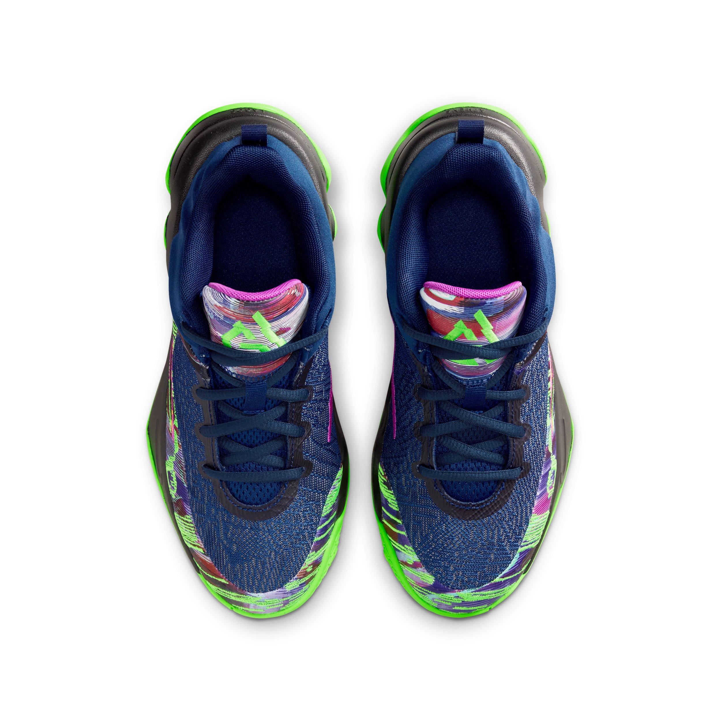 Nike Giannis Immortality 4 Grade School Boys' "Blue Void/Green Strike/Purple/Black" Basketball Shoe