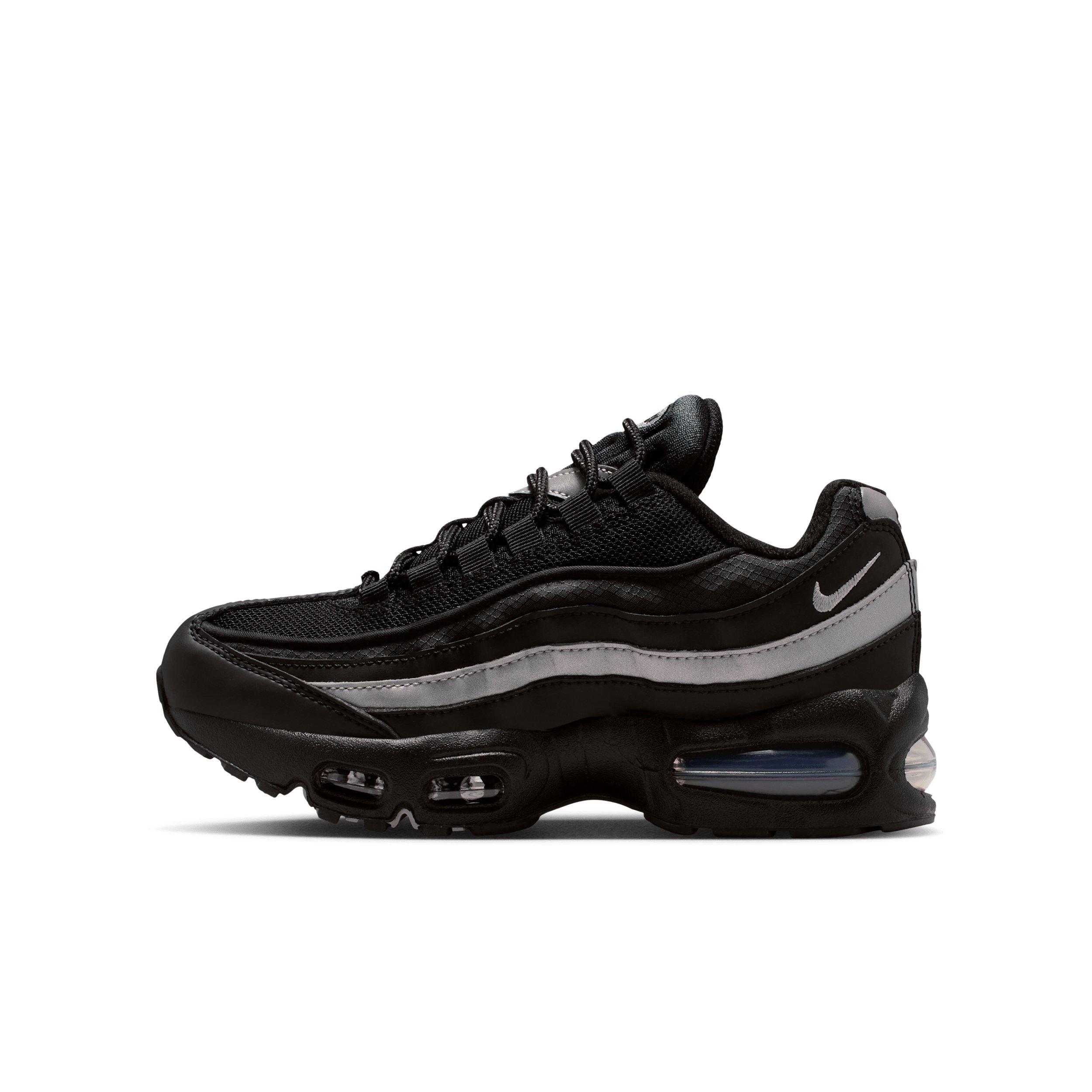 Nike Air Max 95 Grade School Boys' "Black/Black/White/Metallic Silver" Shoe