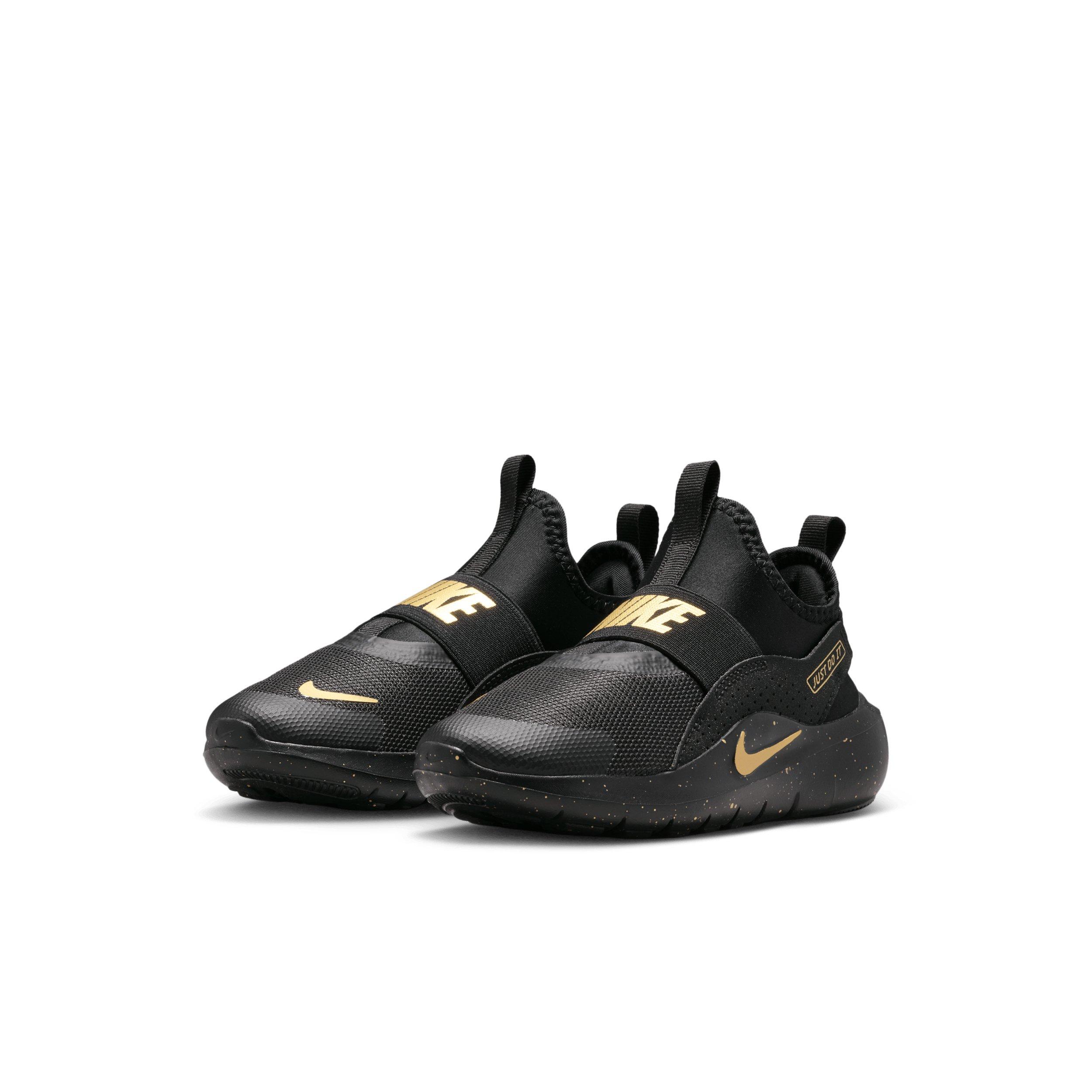 Nike Flex Runner 4 SE Preschool Boys' "Black/Black/Metallic Gold" Running Shoe